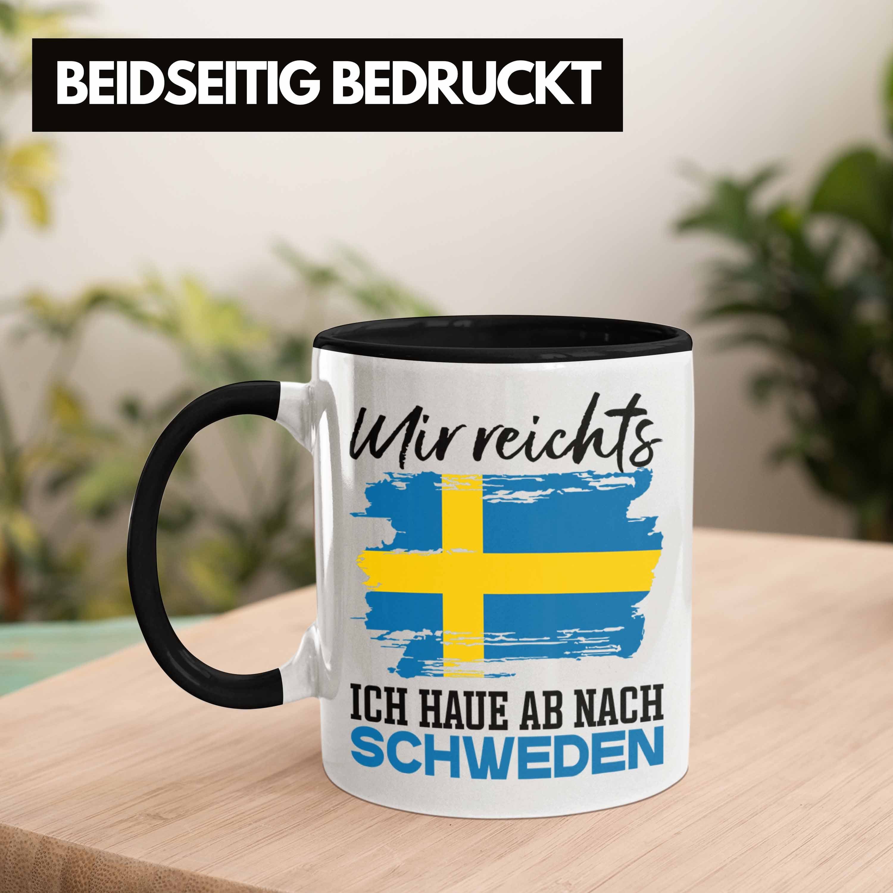 Mir Hau Schweden Geschenk Tasse Trendation Ich Urlaub Ab Schwarz Schweden Tasse U Reichts Nach