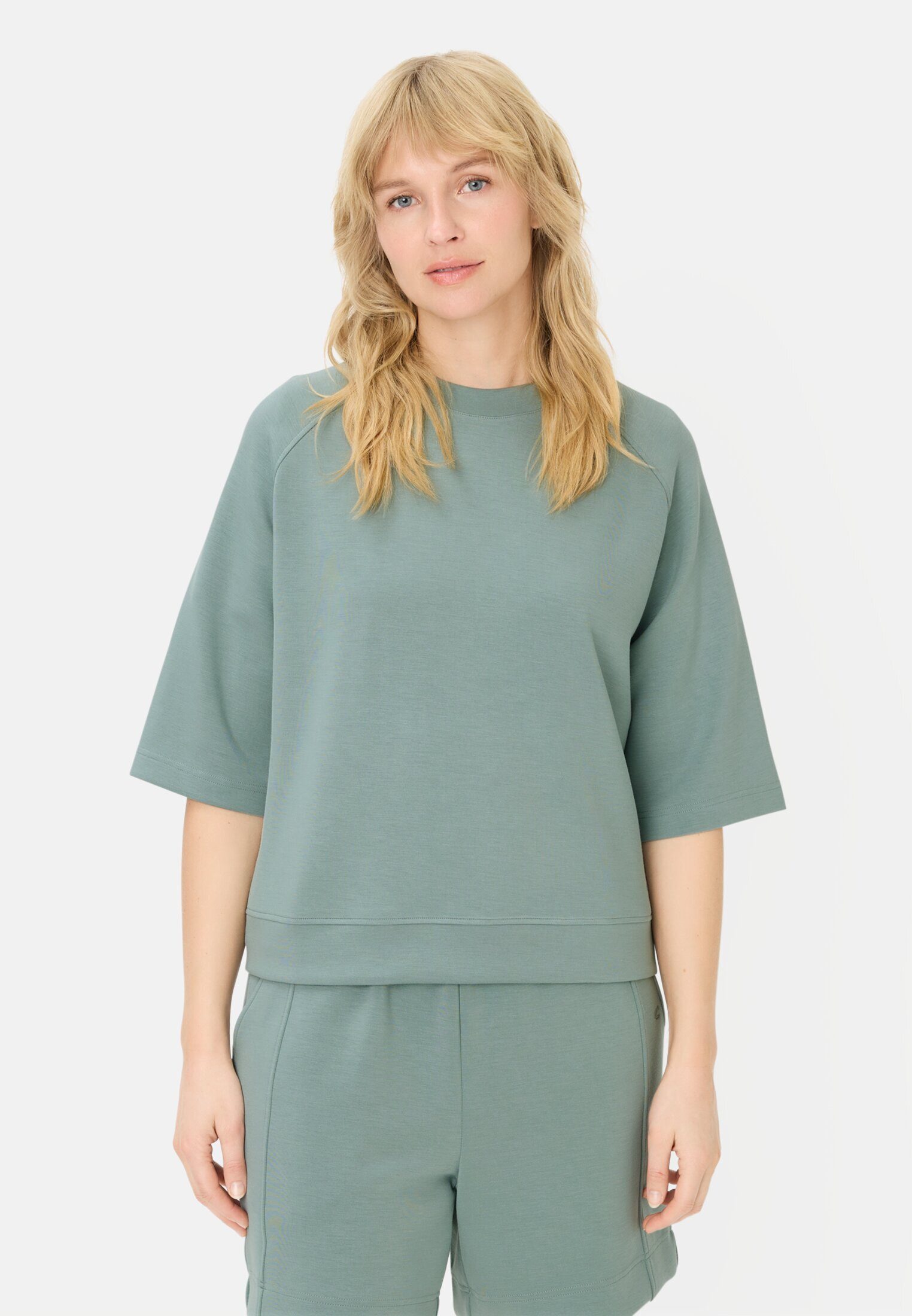 camel active Kurzarmshirt mit Rundhalsausschnitt Kurzarm