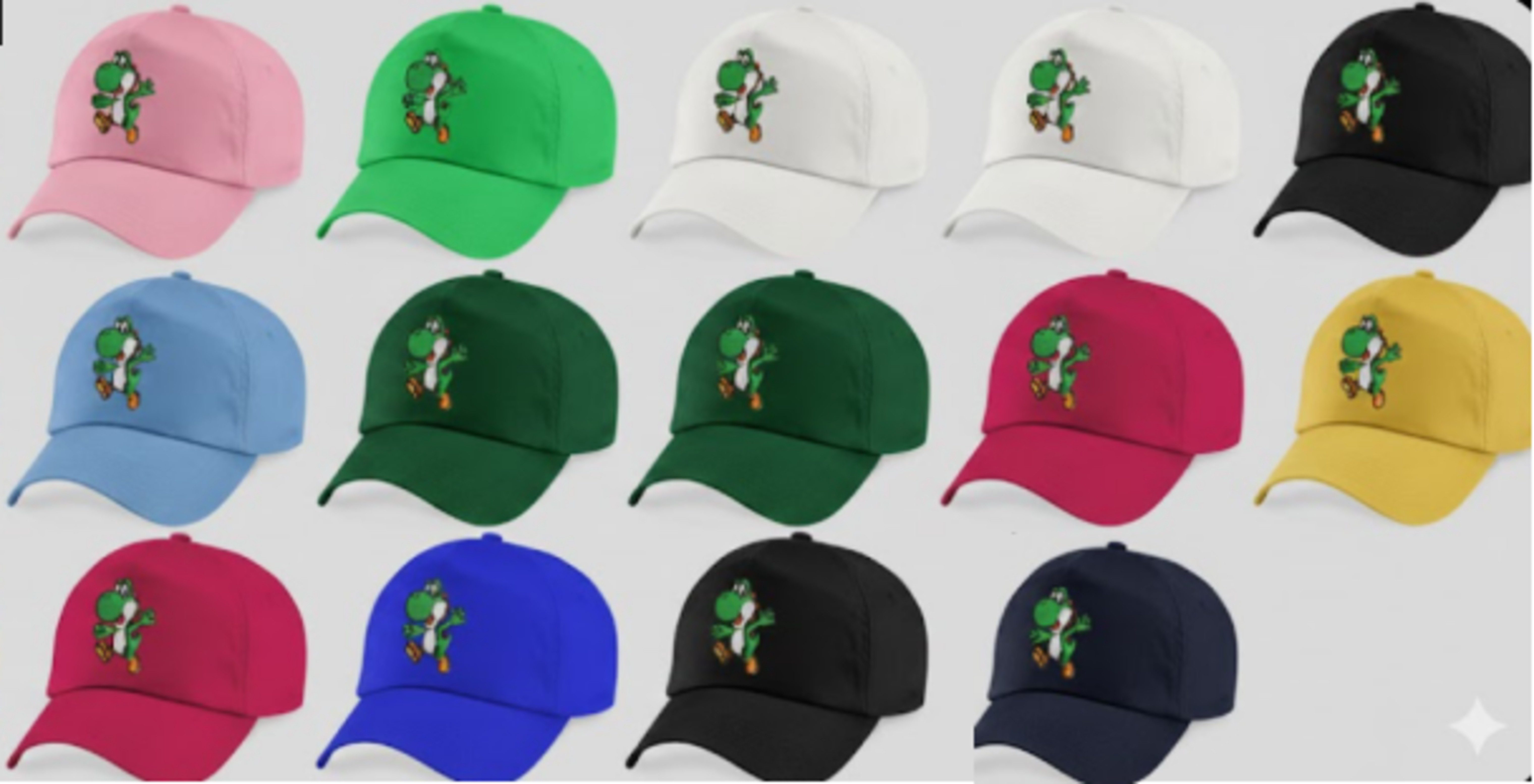 Blondie & Brownie Baseball Cap Kinder Yoshi Stick Patch Mario Luigi Super Retro Konsole One Size