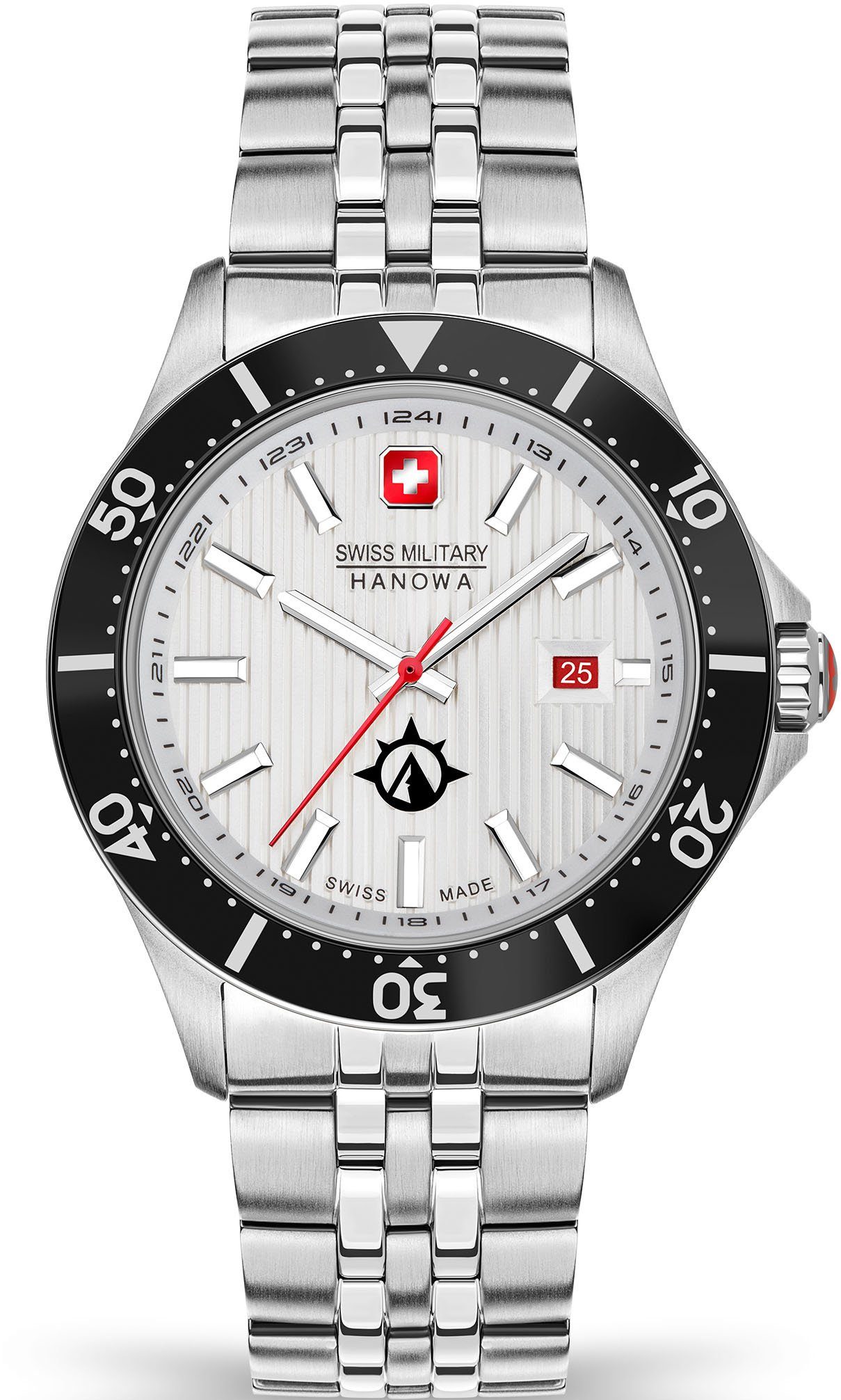 Military SMWGH2100601 Hanowa Silber Swiss Uhr Schweizer FLAGSHIP X,