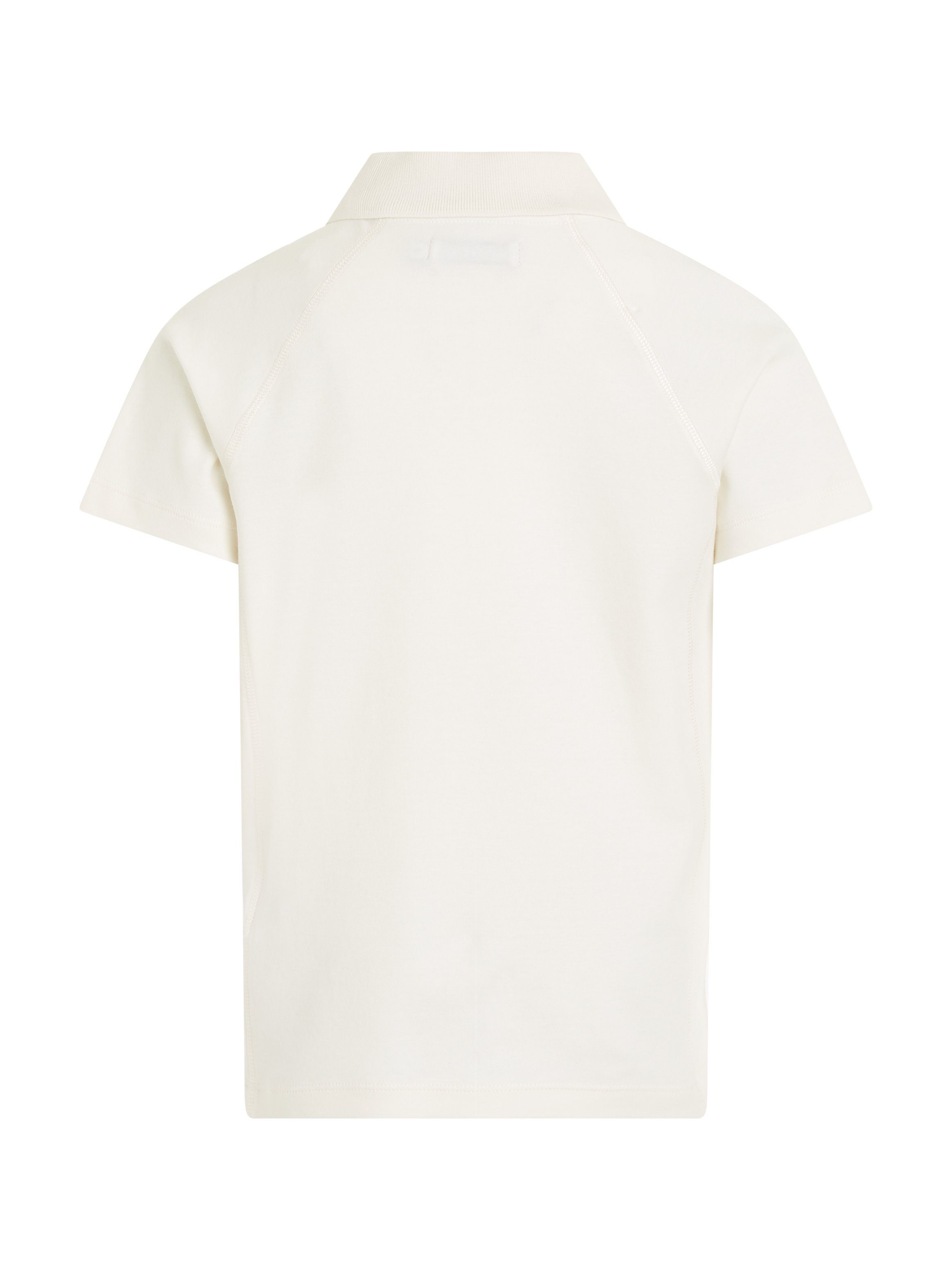 JERSEY CEREMONY White mit Jeans POLO Bright SOFT Poloshirt Logopatch Klein Calvin