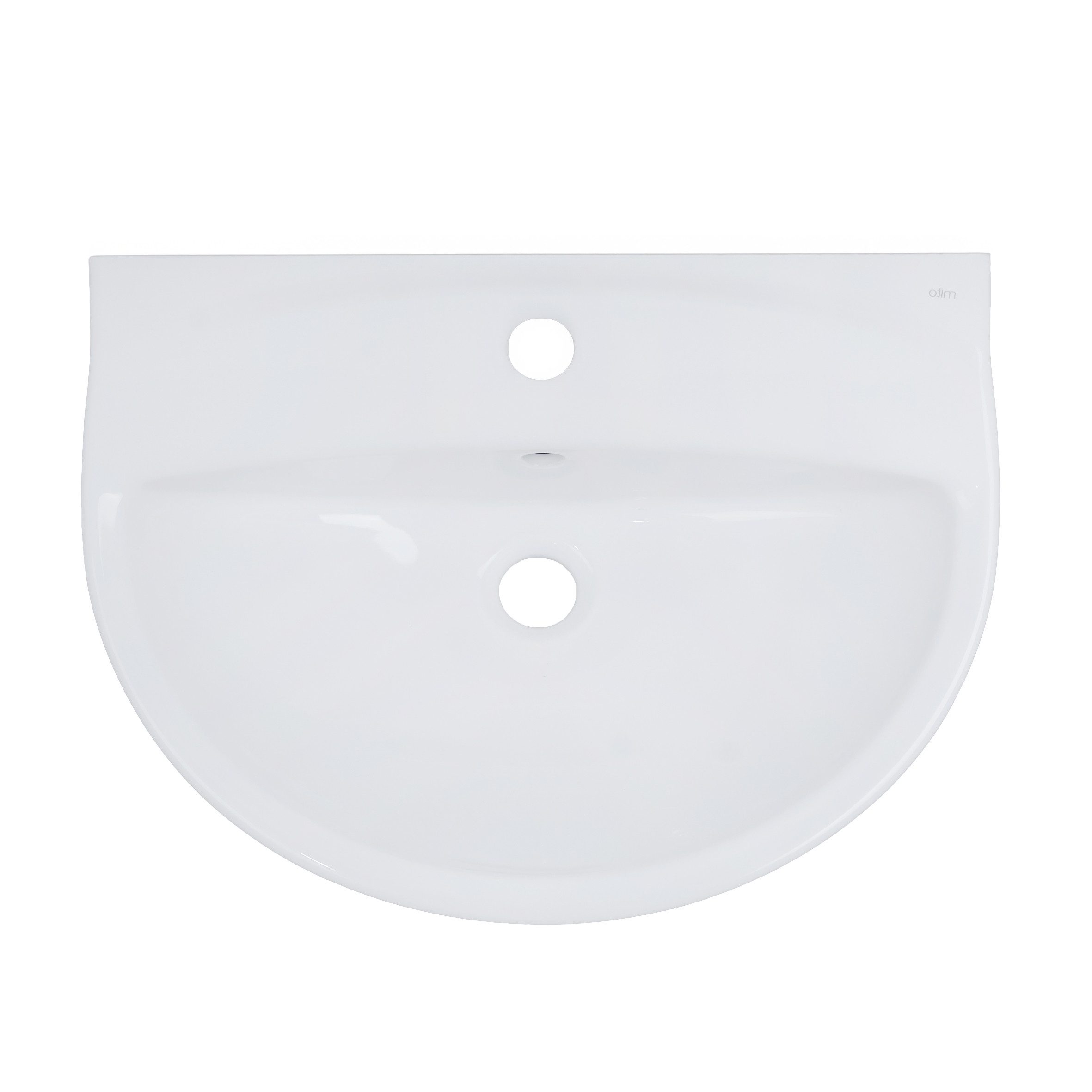 Belvit Waschbecken BV-WB8201 (einzel, 1-St), Belvit Tulpen Keramik Waschbecken 60cm