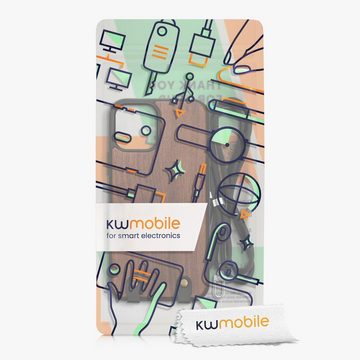 kwmobile Handyhülle Necklace Case für Apple iPhone 12 / 12 Pro Hülle, Holz TPU Cover mit Handykette - Band Handyhülle