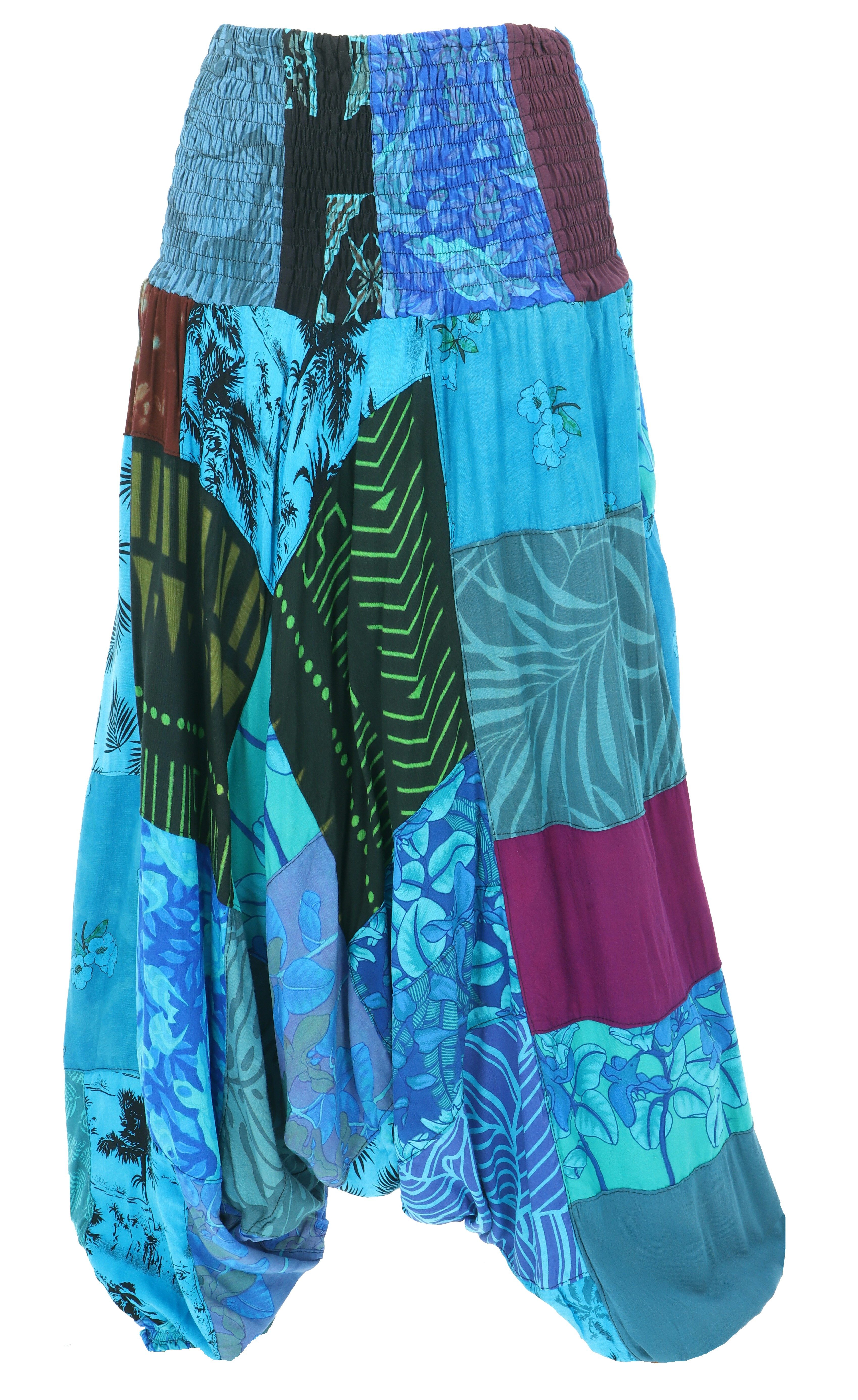 Guru-Shop Relaxhose Sommerliche Aladinhose, Patchwork Pluderhose,.. günstig online kaufen