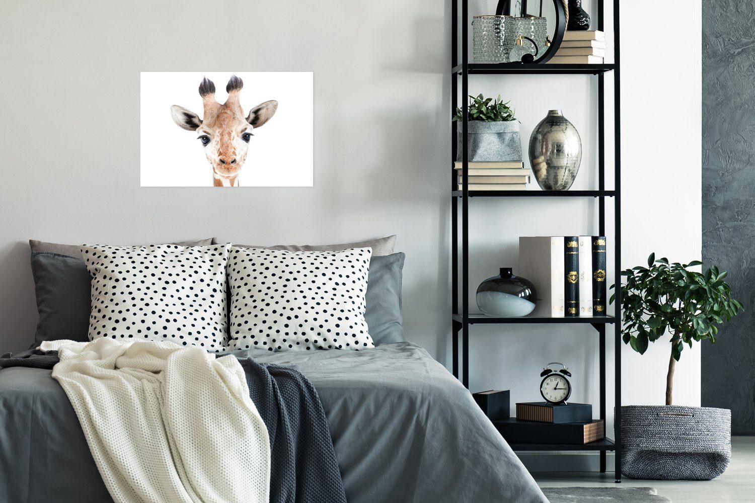 Giraffe Natur Wandposter für Ohne Rahmen Porträt, St), Wohnzimmer, Wandbild, Tiere Poster Poster, MuchoWow - - (1 -