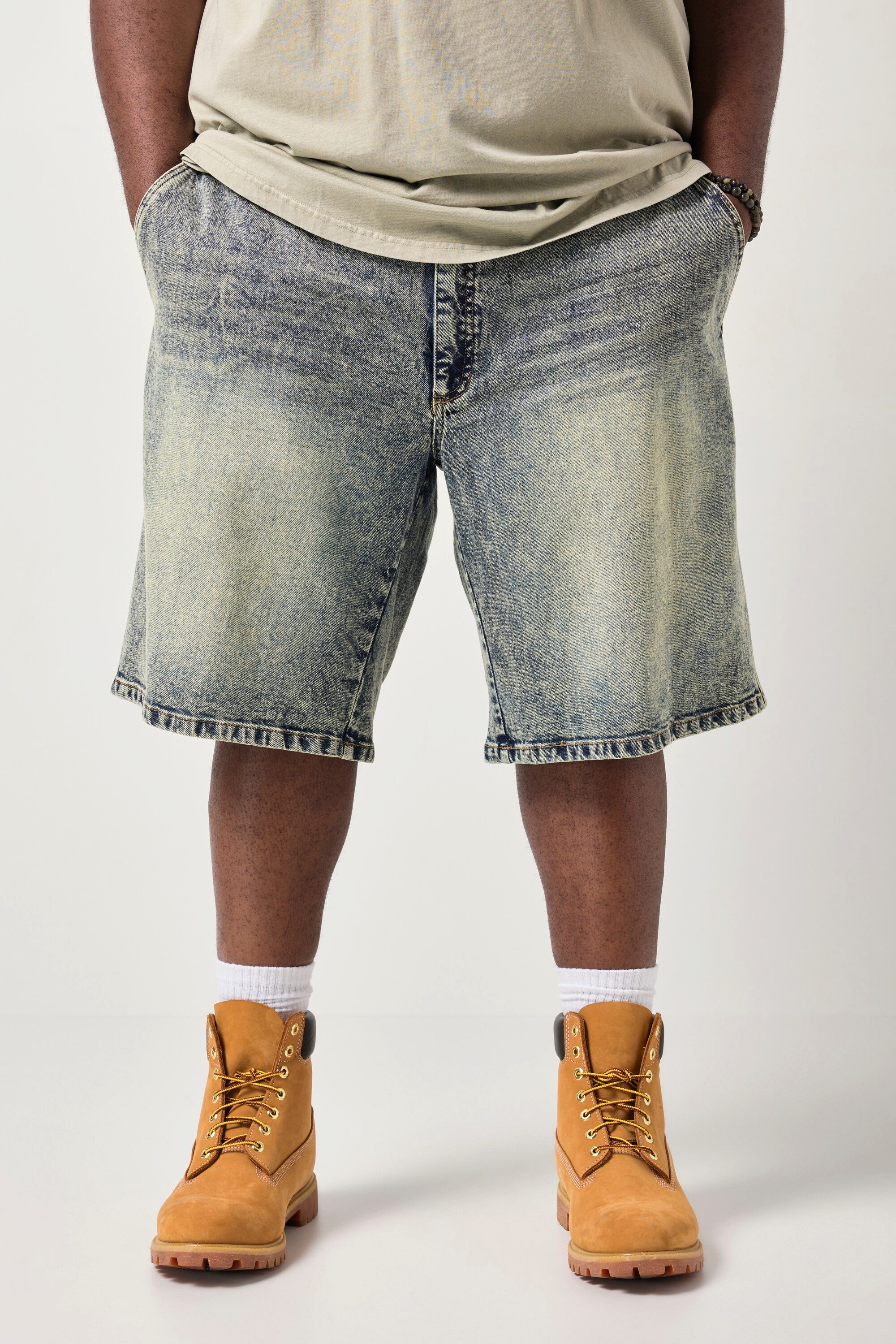 STHUGE Bermudas STHUGE Jeans-Bermuda extra weiter Baggy Fit bis 72