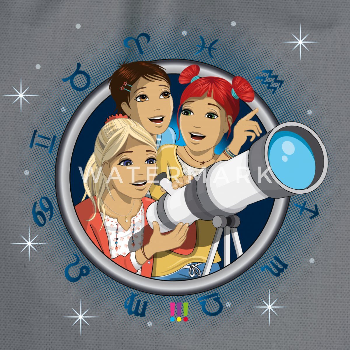 Spreadshirt Turnbeutel Die Drei Ausrufezeichen Rätselhafte Himmelszeichen Turnbeutel (1-tlg)