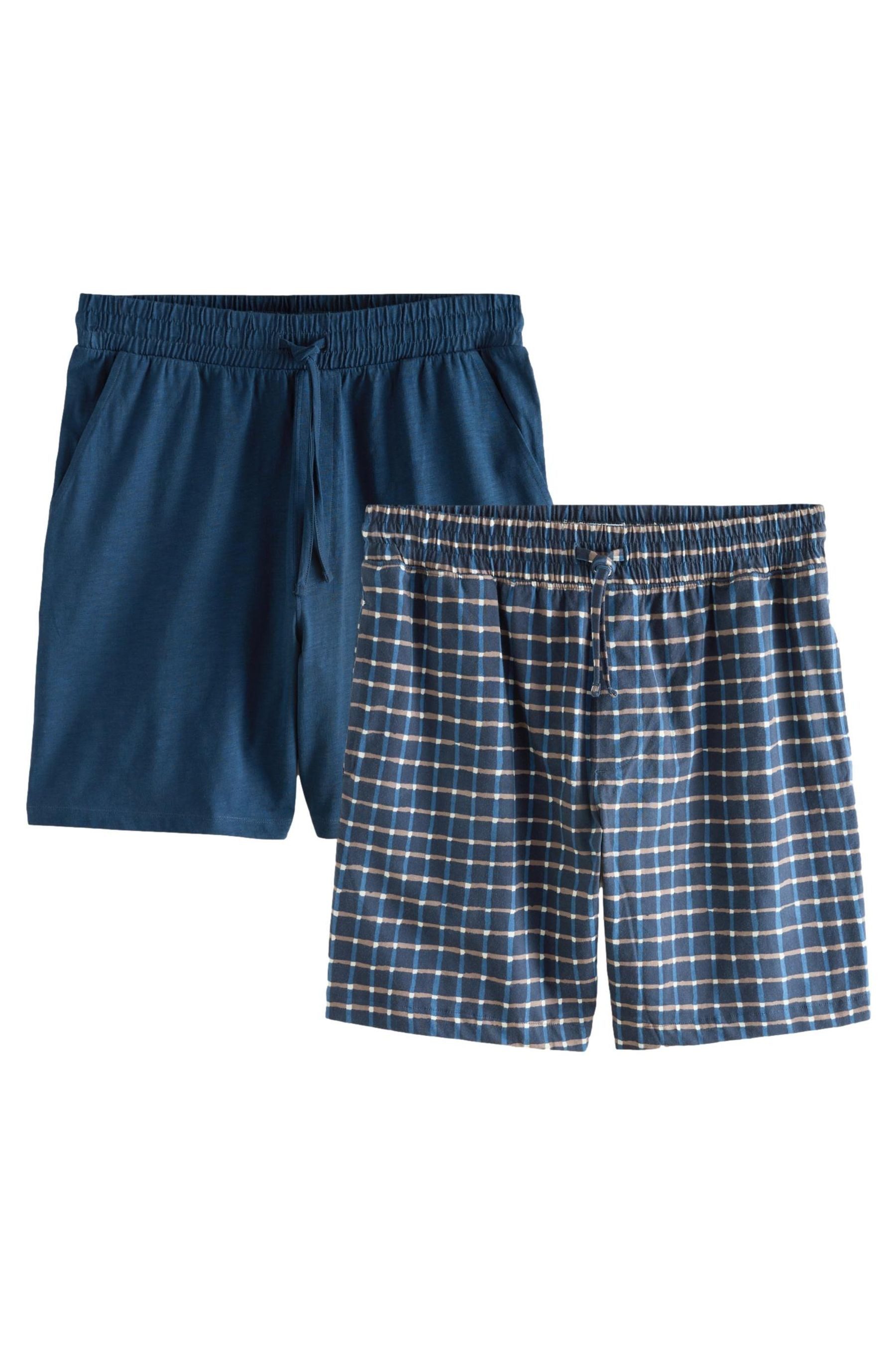 Pyjamahose Karierter, 2-teiliger Schlafanzug mit Shorts