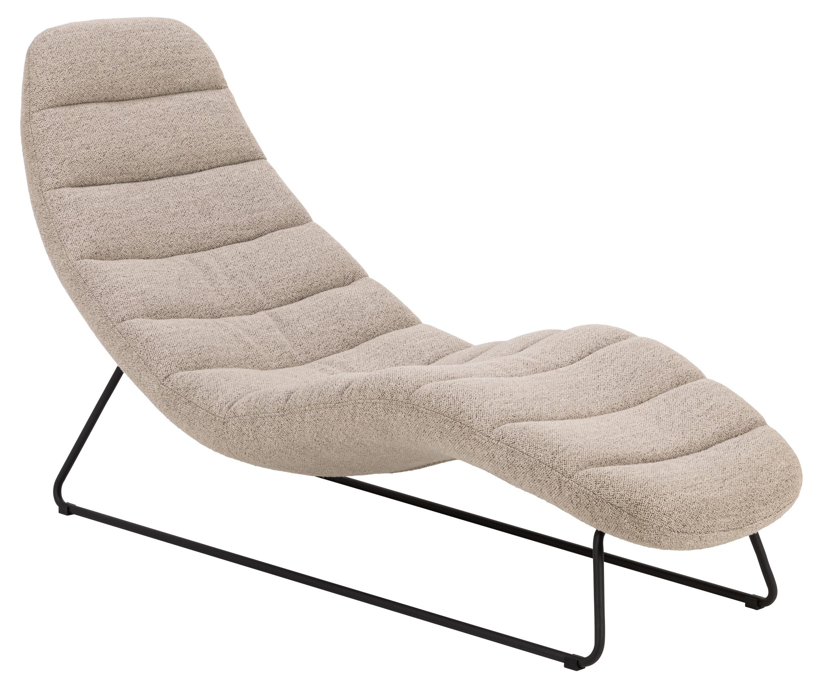 ACTONA GROUP Chaiselongue in Beige, Stoff - 63x86x156cm (BxHxT)