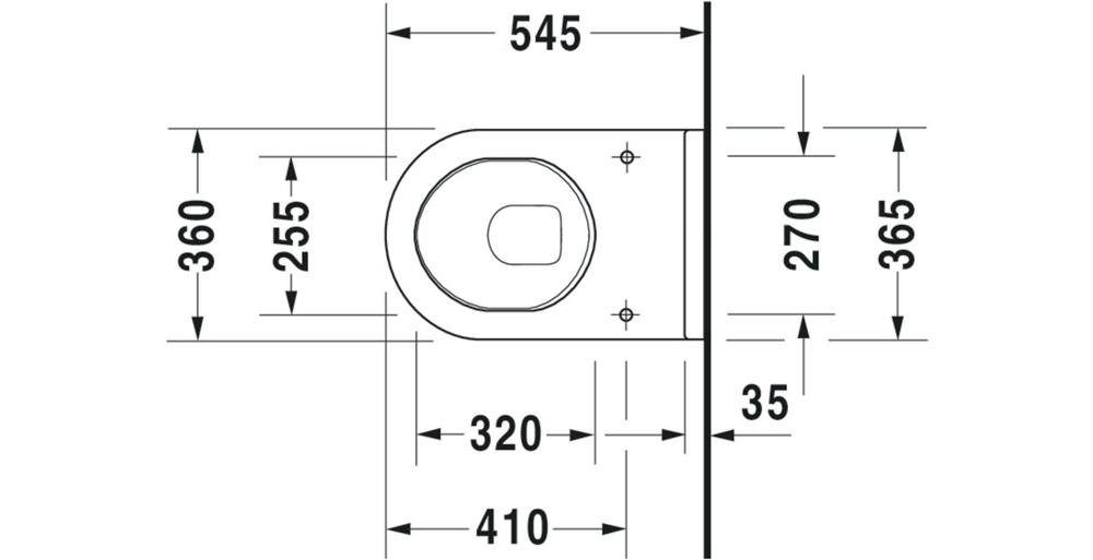 Duravit Bidet Wand-WC STARCK 3 tief, 360x540mm weiß weiß