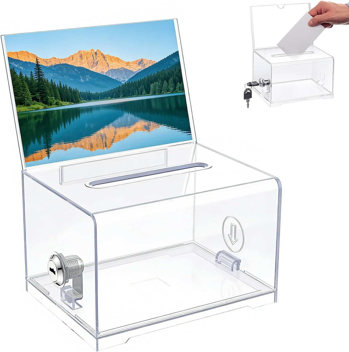FELIXLEO Aufbewahrungsbox "Abschließbare Acrylspendenbox aus verdicktem Material mit Schloss " (1 St)