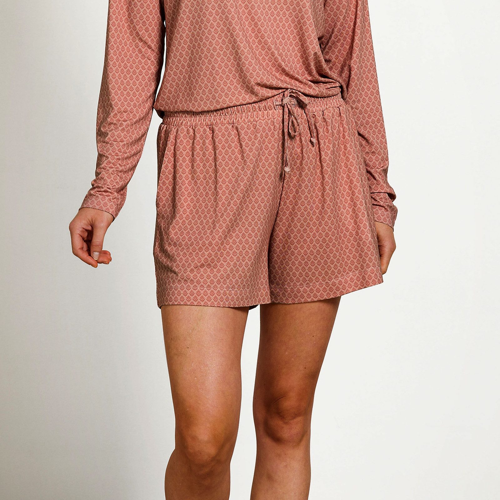 PiP Studio Relaxhose Bob Short Trousers Thousand Leaves mit Blattmuster