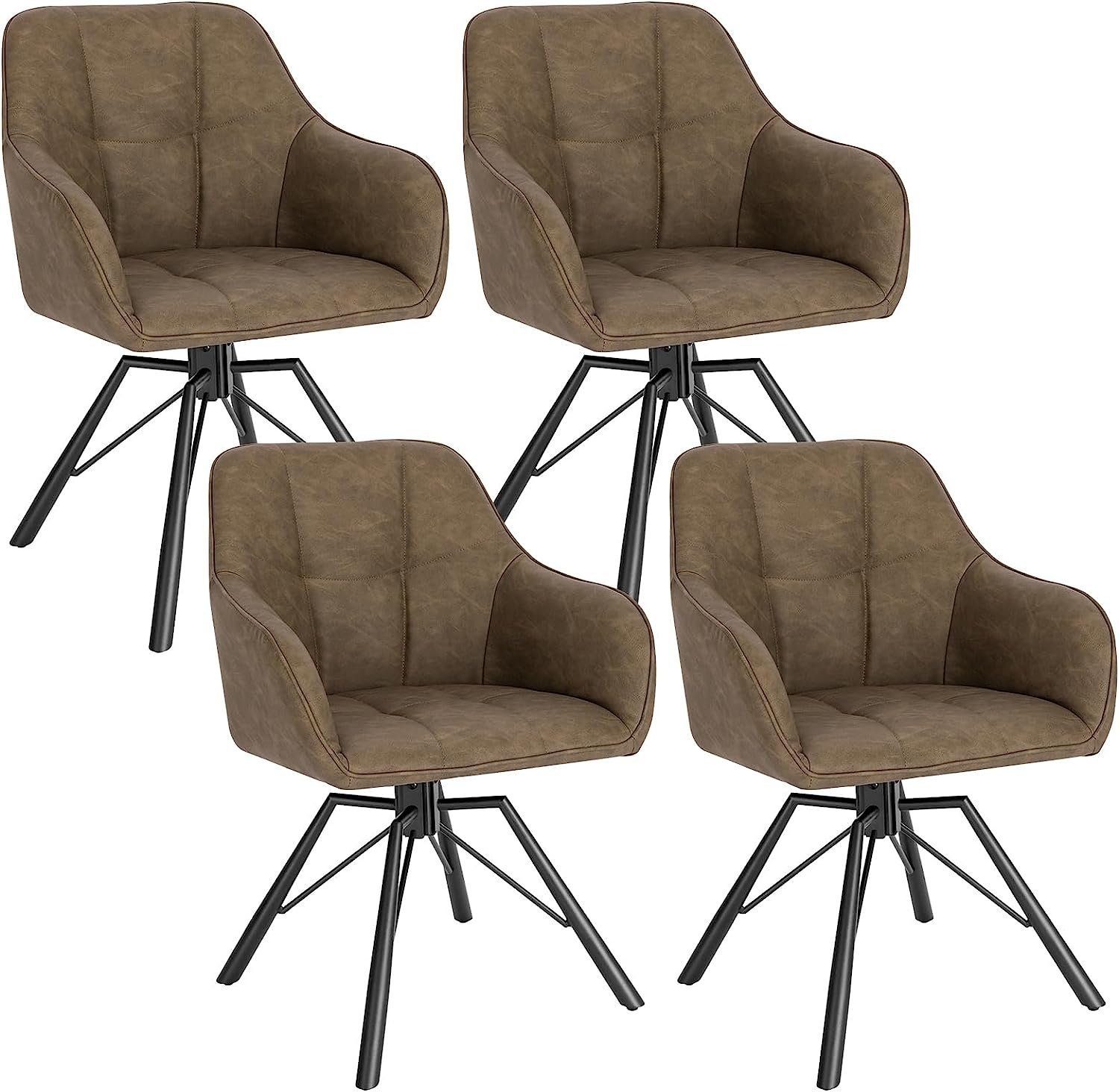 Woltu Polsterstuhl (4 St), Esszimmerstühle drehbar mit Armlehnen günstig online kaufen