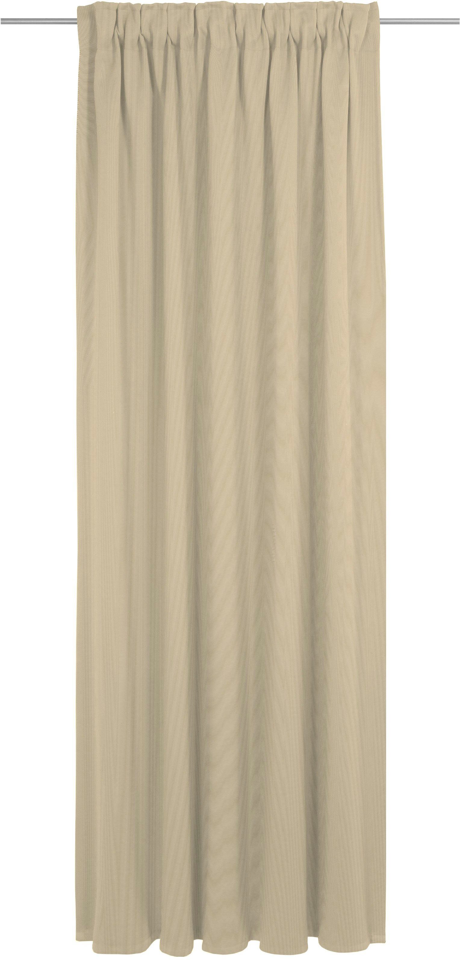 Vorhang Uni Collection light, Adam, Multifunktionsband (1 St), blickdicht, Jacquard, nachhaltig aus Bio-Baumwolle beige