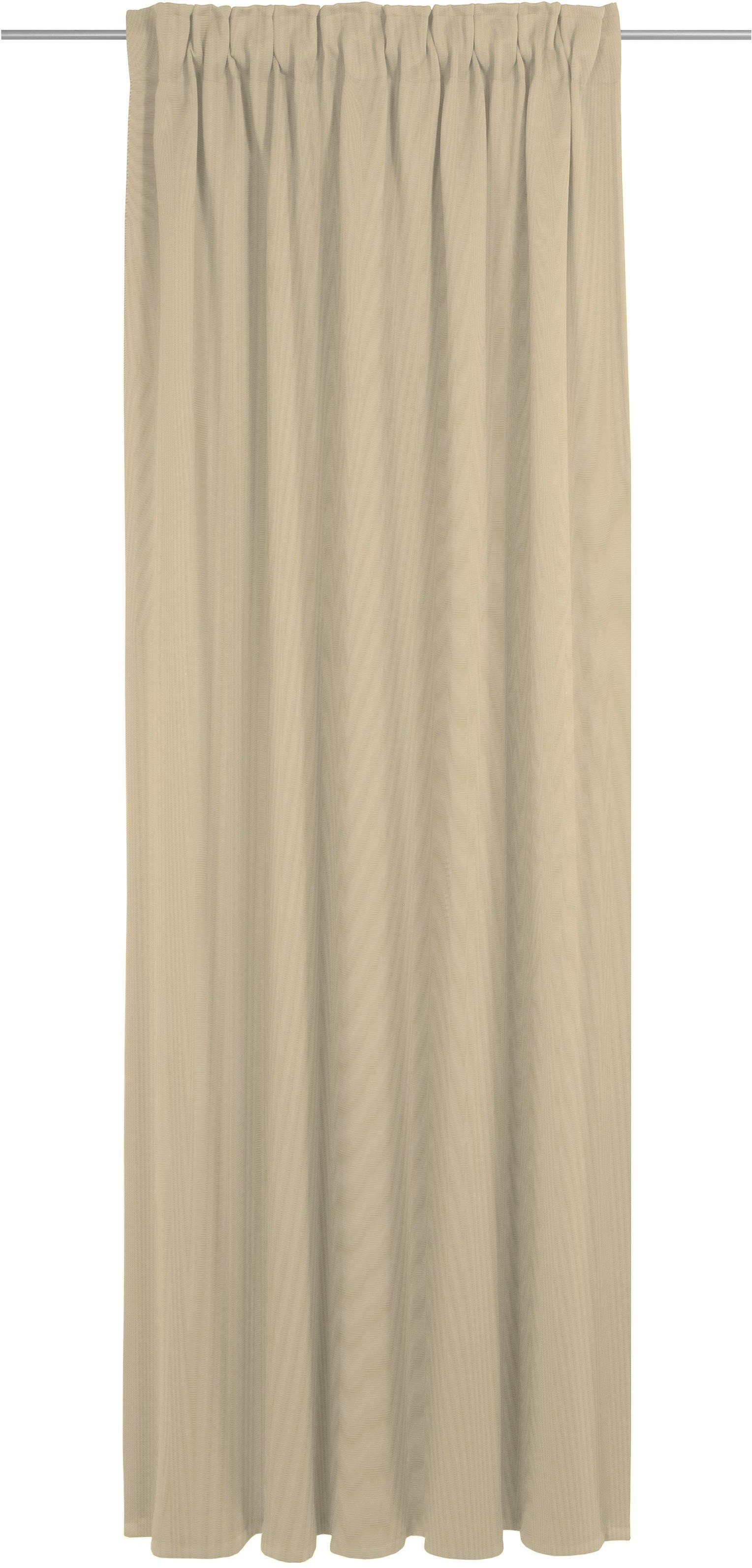 Vorhang St), Bio-Baumwolle Adam, aus blickdicht, Uni nachhaltig Collection Multifunktionsband Jacquard, (1 light, beige