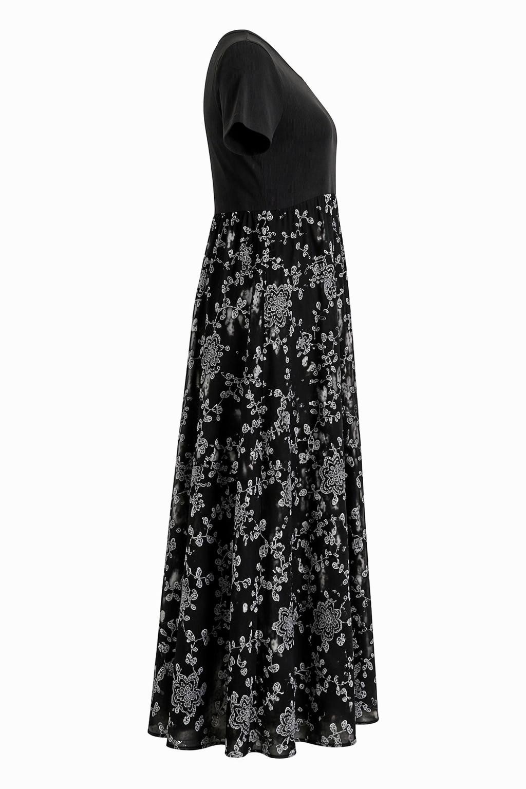 Mississhop Jerseykleid Damen Sommerkleid mit floralem Muster – Gr.(S/M)
