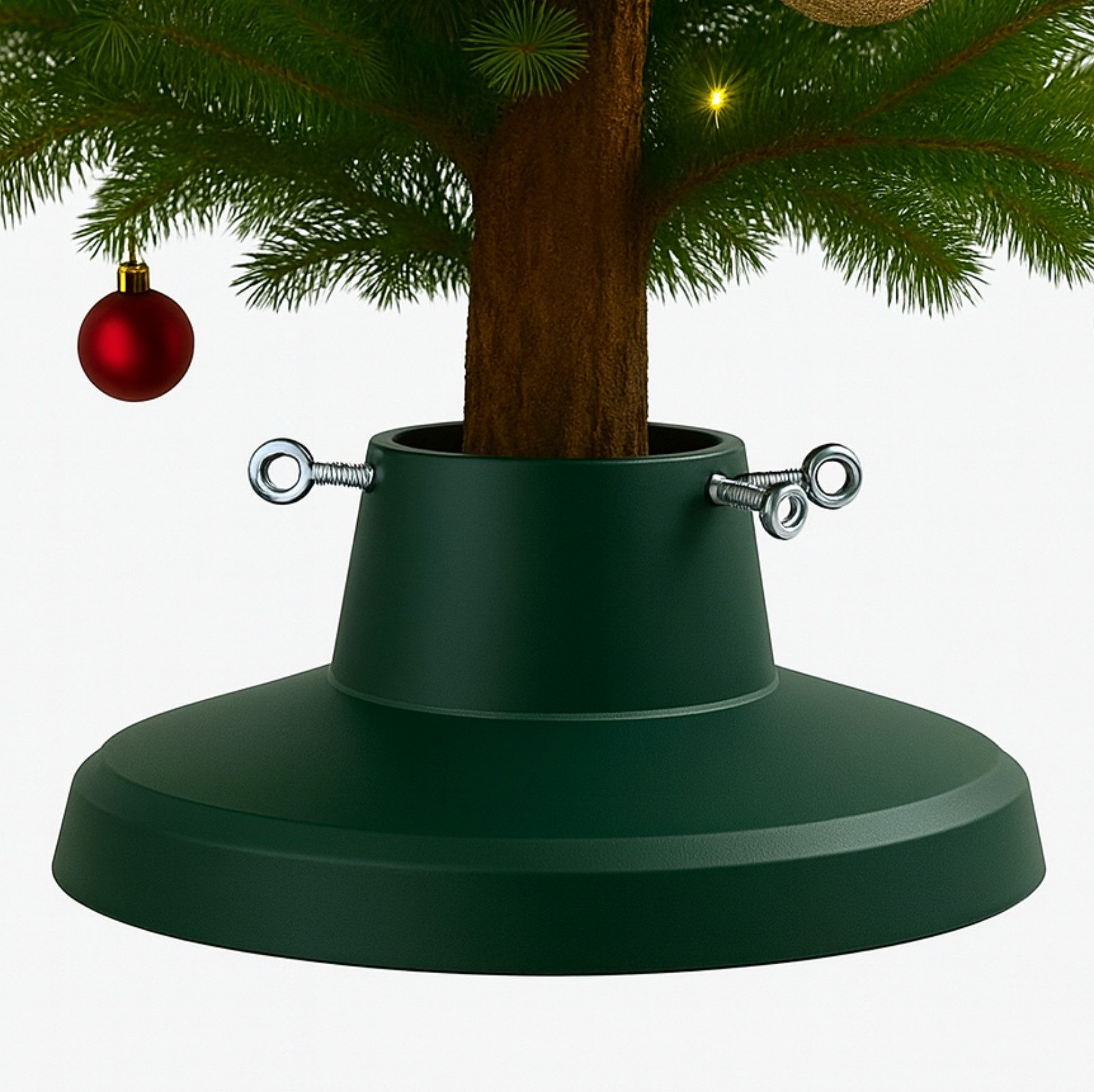 Koopman Christbaumständer Ёлочные подставки Baumständer Tannenbaumständer Ø38,5cm (1-tlg), Schraubgewinde, für Ø bis 15,5cm, Kunststoff / Metall, Wassertank
