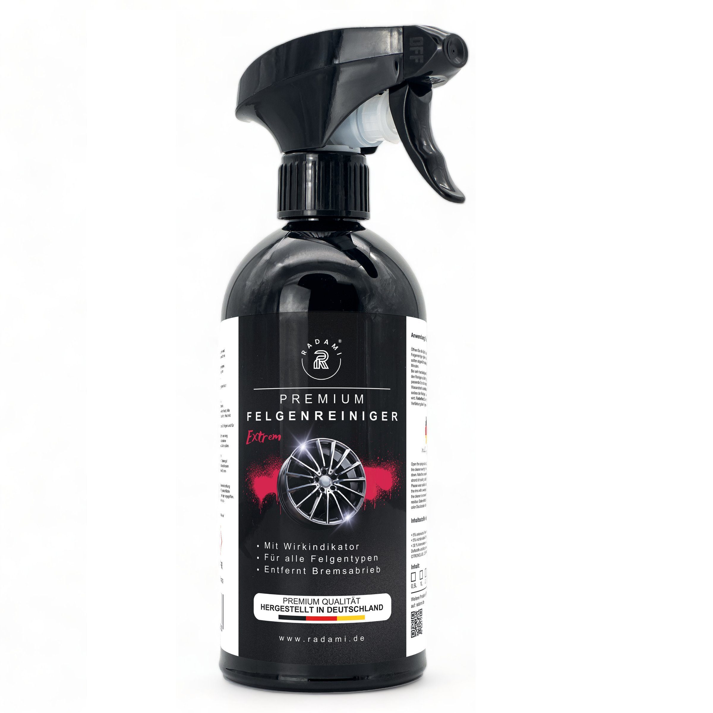 500ml Premium Felgenreiniger Felgenversiegelung Hochglanzformel Felgenreiniger