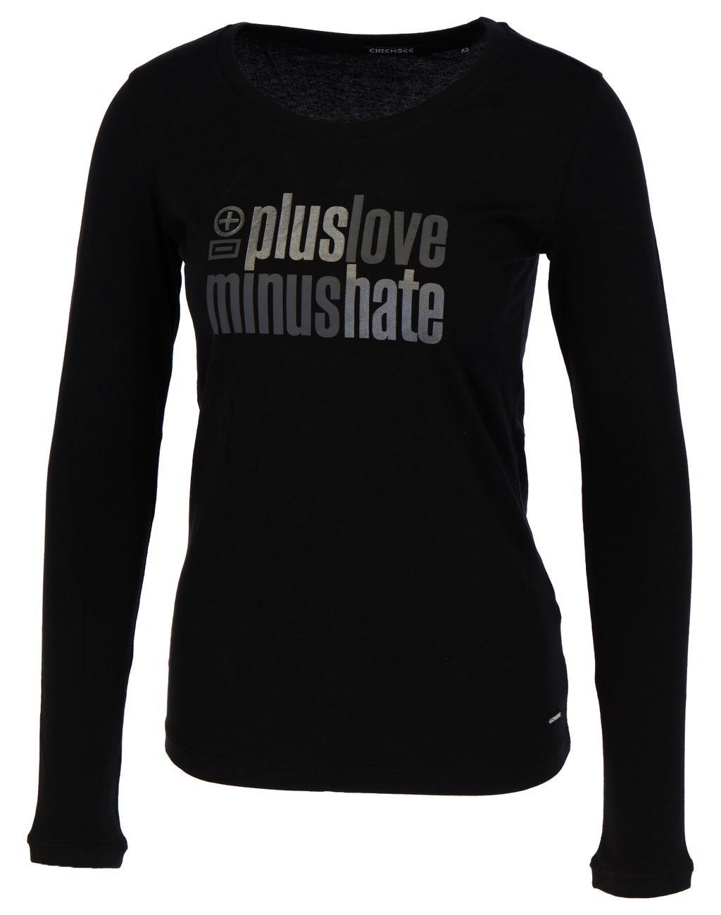 T-Shirt (1-tlg) Chiemsee Regular Black Women T-Shirt, 19-3911 Fit Deep