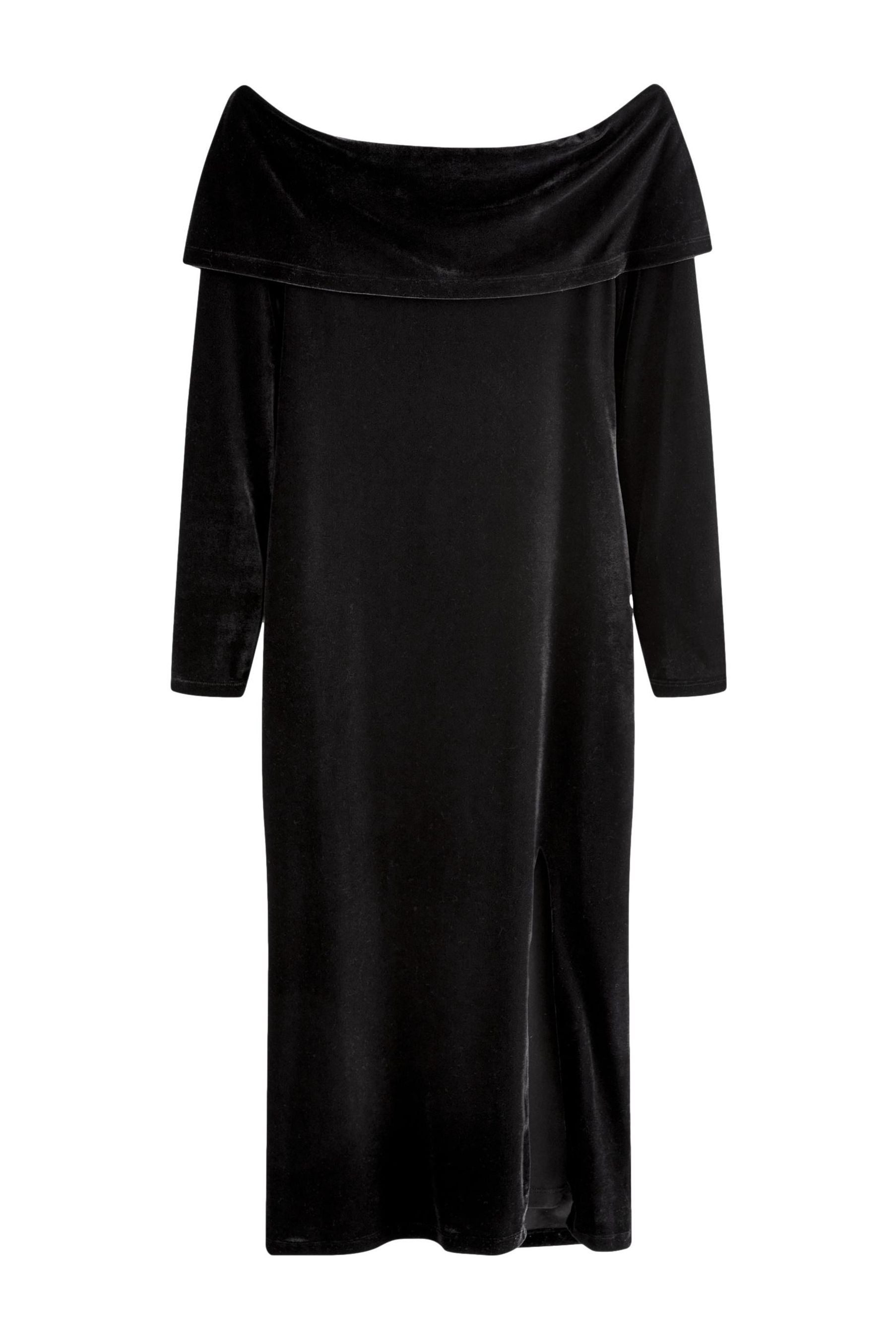 Next Samtkleid Schulterfreies Midikleid aus Samt günstig online kaufen