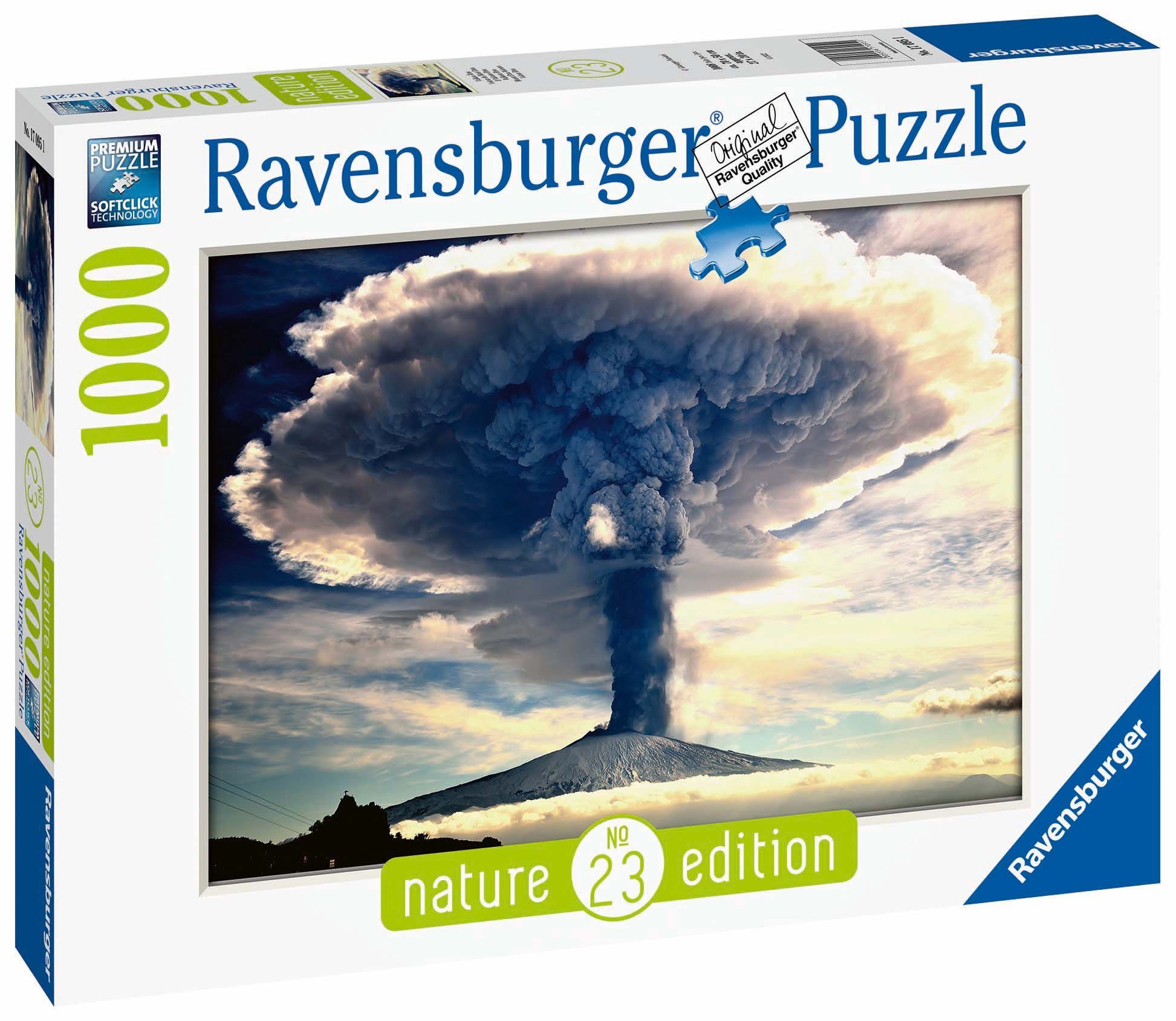 in FSC® Puzzleteile, Made Puzzle schützt - - Wald weltweit Ätna, Vulkan Ravensburger Germany, 1000