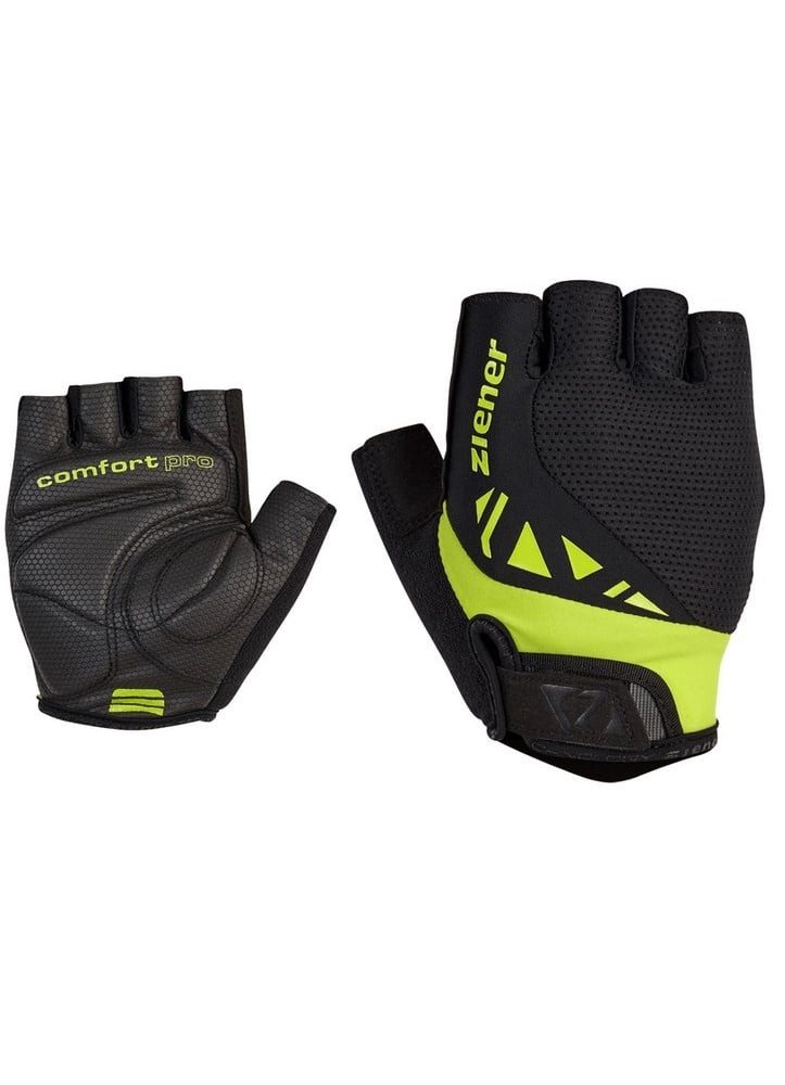 Fahrradhandschuhe Callis (Foam Polsterung, Ausziehhilfe) schwarz/lime