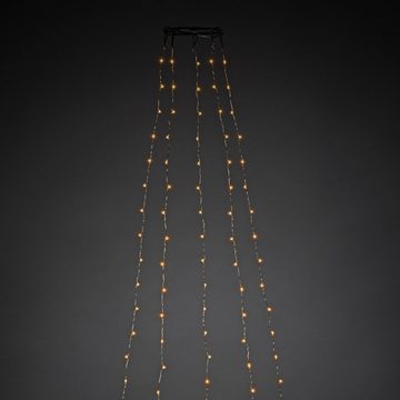 KONSTSMIDE LED-Baummantel, 240-flammig, LED Lichterkette mit Ring Ø 11, LED Tropfen, 5 Stränge à 48 Dioden