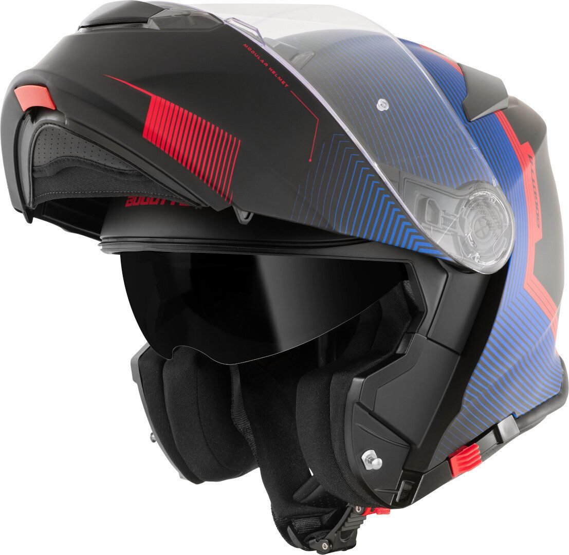 Bogotto Motorradhelm H271 Wayke Klapphelm, integriertes Sonnenvisier