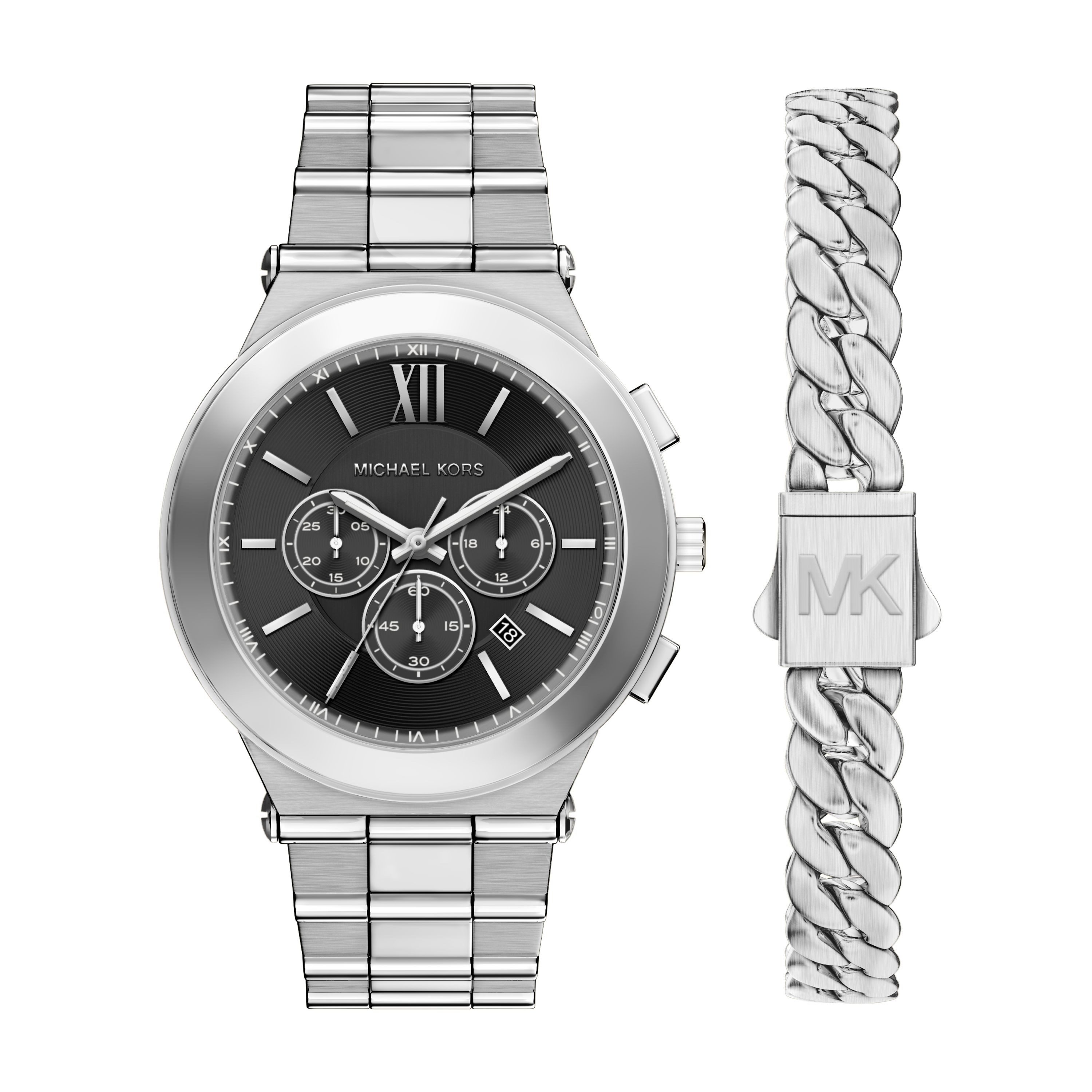 MICHAEL KORS Quarzuhr Billie MK9272SET, (Set, 2-tlg., mit Armband), Quarzuhr, Armbanduhr, Herrenuhr, Edelstahlarmband