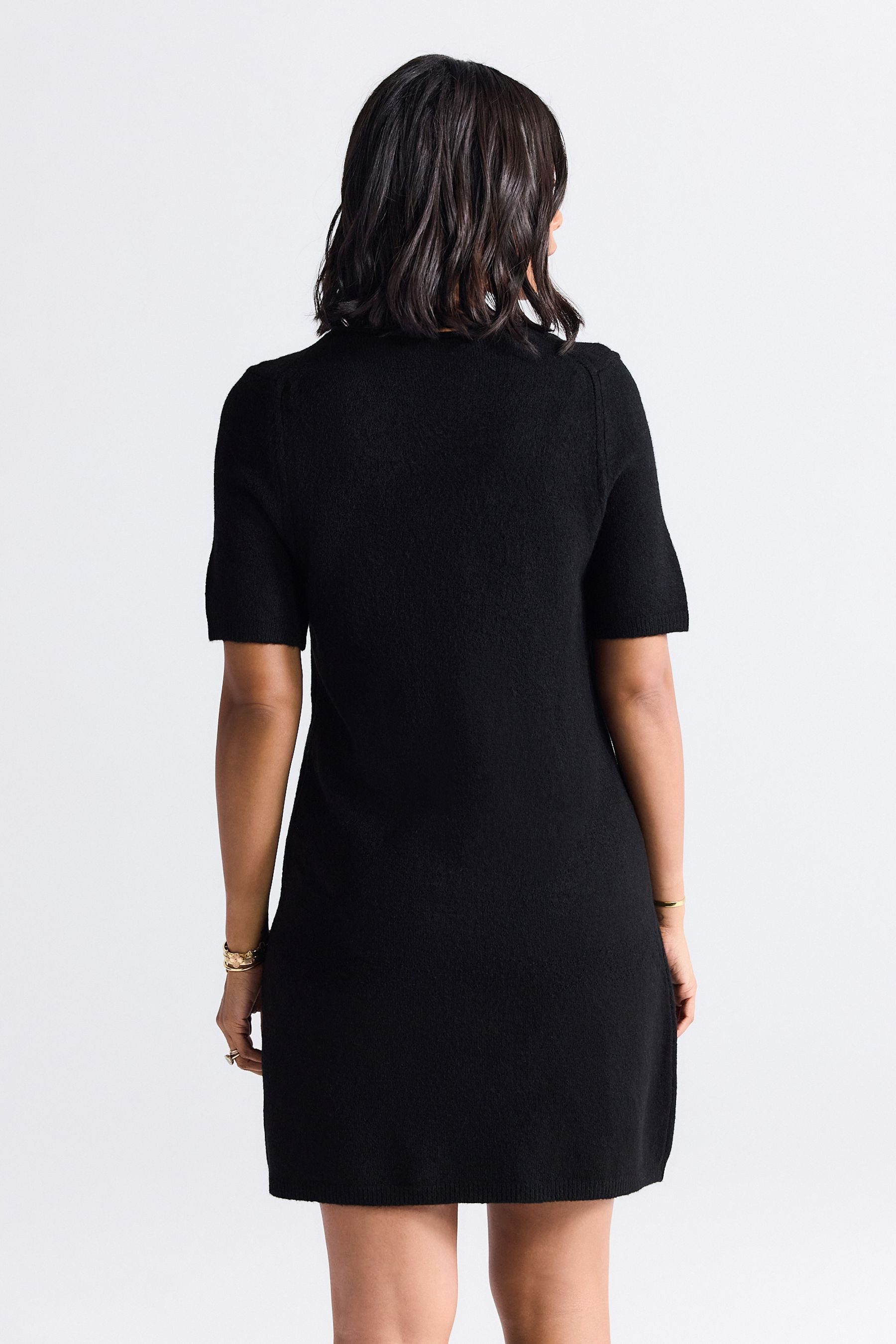 Next Strickkleid Gestricktes Minikleid mit Rollsaum, Kurzgröße (1-tlg) günstig online kaufen