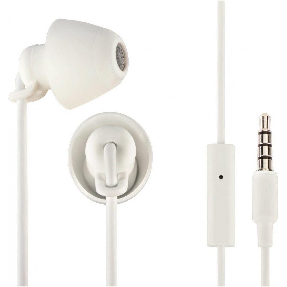 Thomson Thomson EAR3008w in-ear Kopfhörer weiß. In-Ear-Kopfhörer (Integriertes Mikrofon für Freisprechen, In-Ear-Design für besten Sitz)