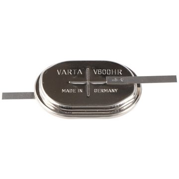 VARTA Varta V600HR NiMH Akku aufladbare NiMH Knopfzelle mit Lötfahne Z Akku 600 mAh (1,2 V)