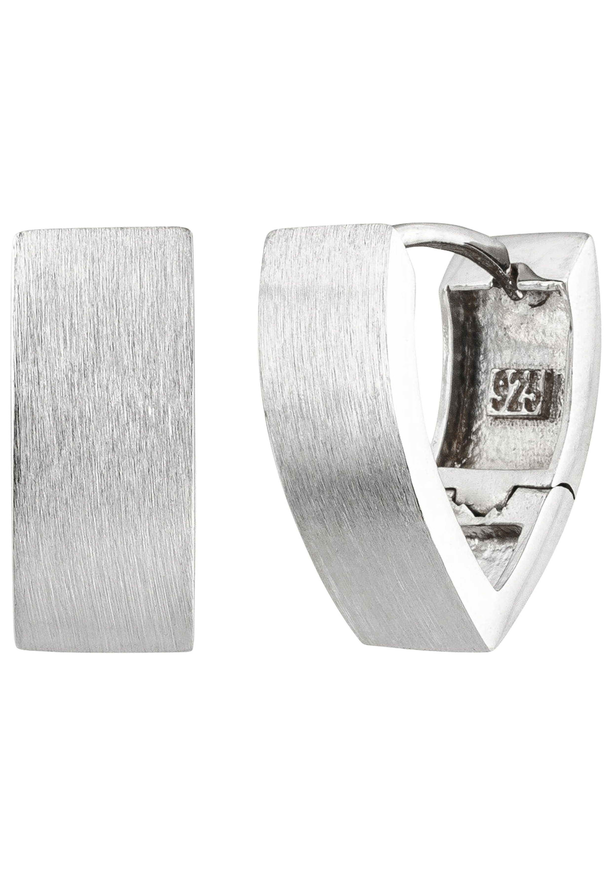 JOBO Paar Creolen, spitz 925 Silber matt