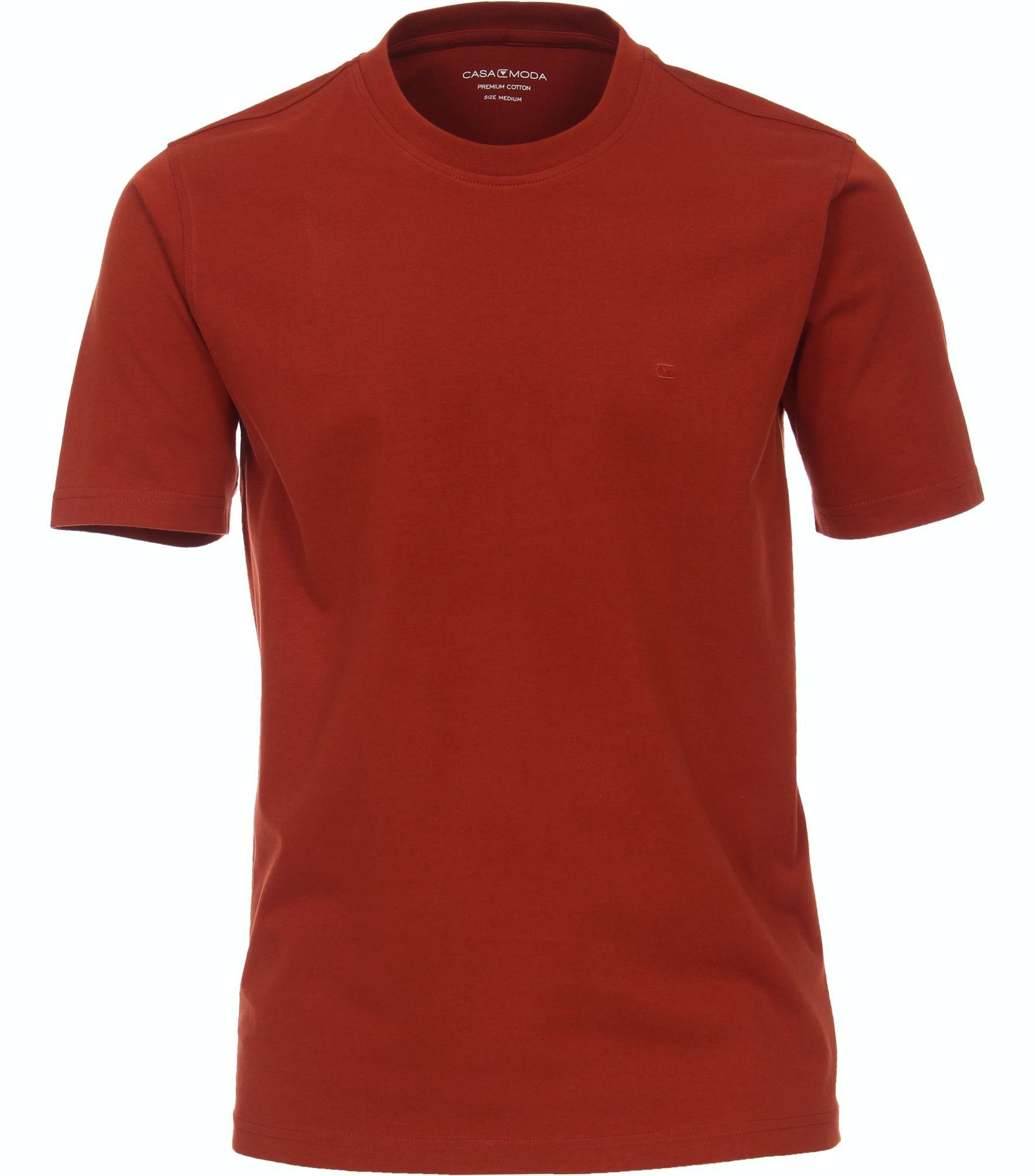 T-Shirt unifarben T-Shirt CASAMODA 004200 (491) Orange