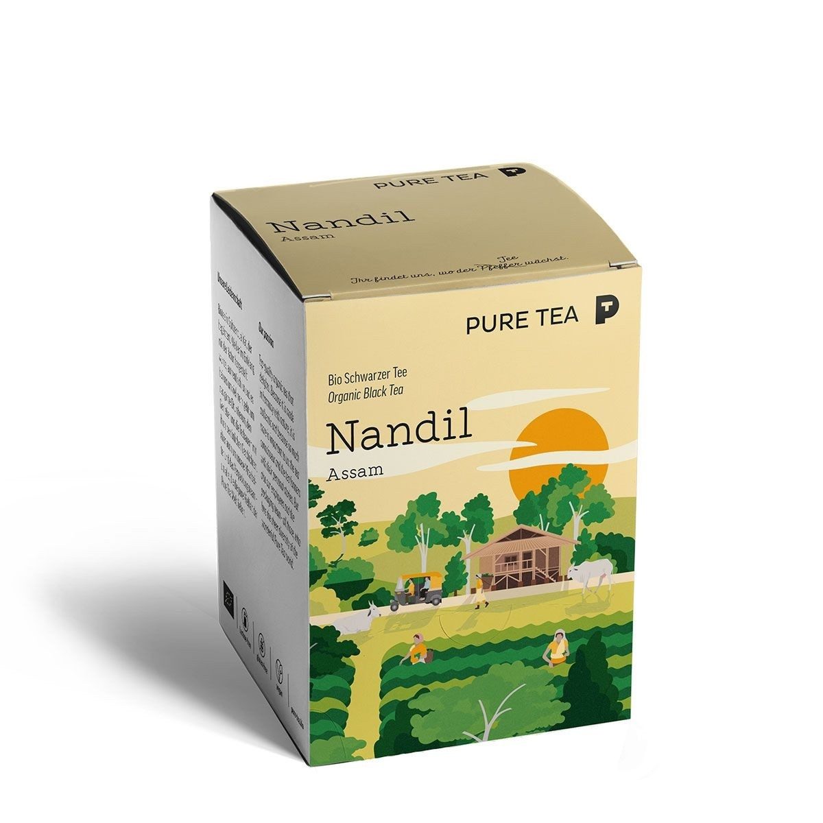 LK Trend & Style Tee Nandil Assam - Bio Tee, 1 x 45 g, 15 St. (kräftiger Schwarztee, 15 Kissenbeutel x 3 g = 45 g), Schwarzer Tee aus kontrolliert biologischem Anbau.