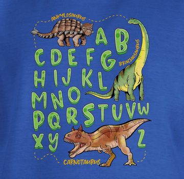 Shirtracer T-Shirt Dinosaurier Alphabet Einschulung Junge Schulanfang Geschenke