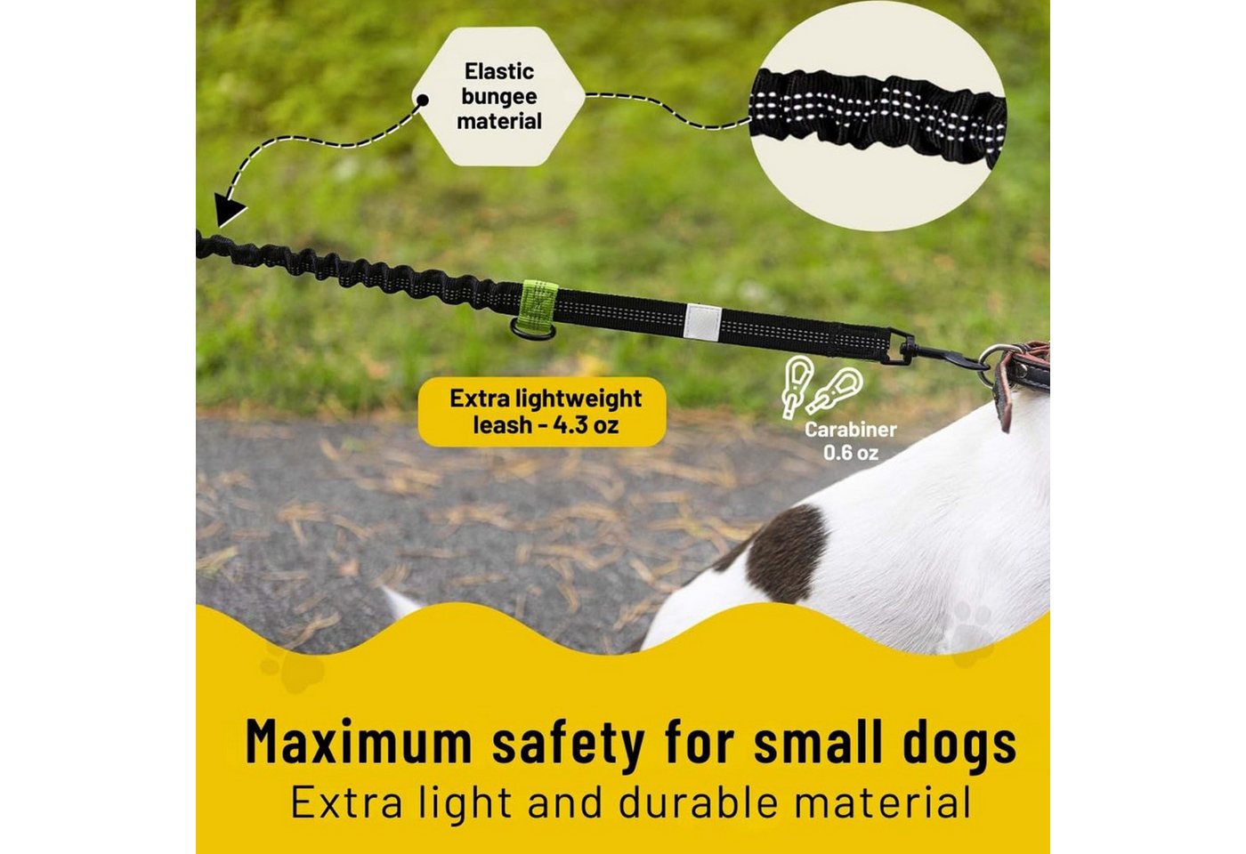 Thumbnail - RWEUOQ Joggingleine Joggingleine für große und mittelgroße Hunde 138-20 cm mit 350-ml-Napf, (Elastische Hundeleine mit f...