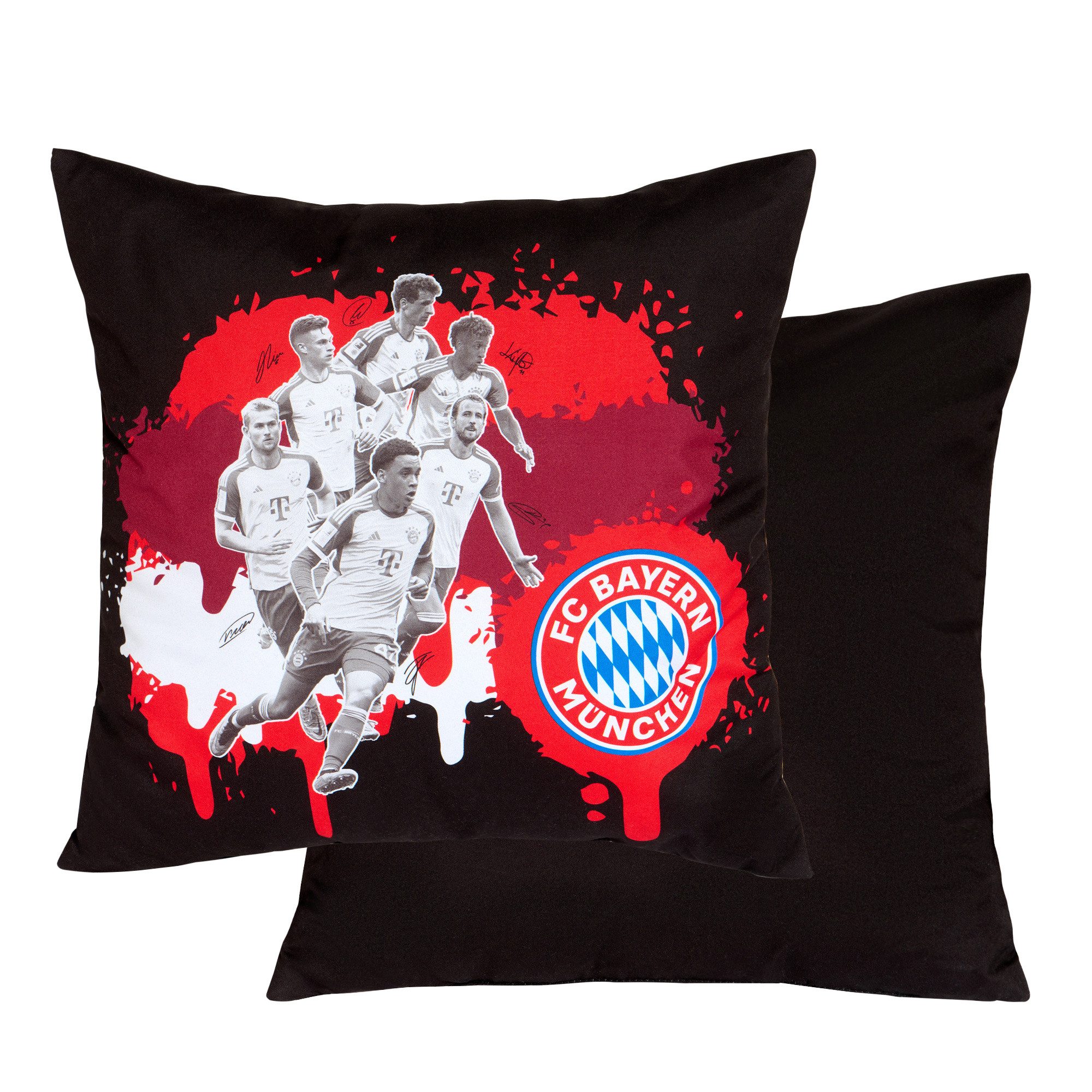 BERONAGE Dekokissen FC Bayern München Kissen Player 40x40 cm