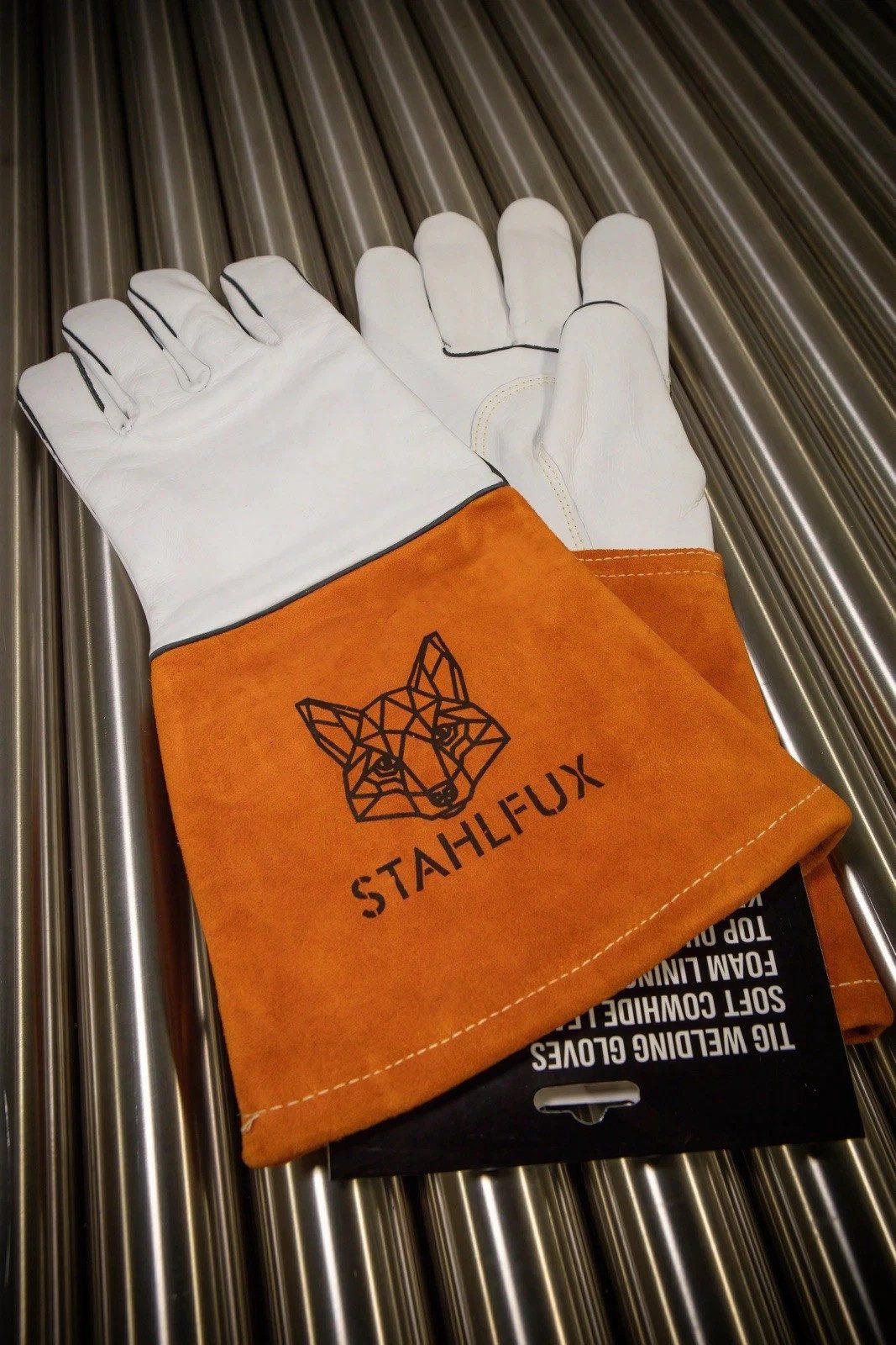 StahlFux Schweißerhandschuhe Schweißerhandschuhe Handschuhe (Spar-Set, 1-St., schweißen) robustem Ziegenleder für lange Haltbarkeit und präzises Arbeiten