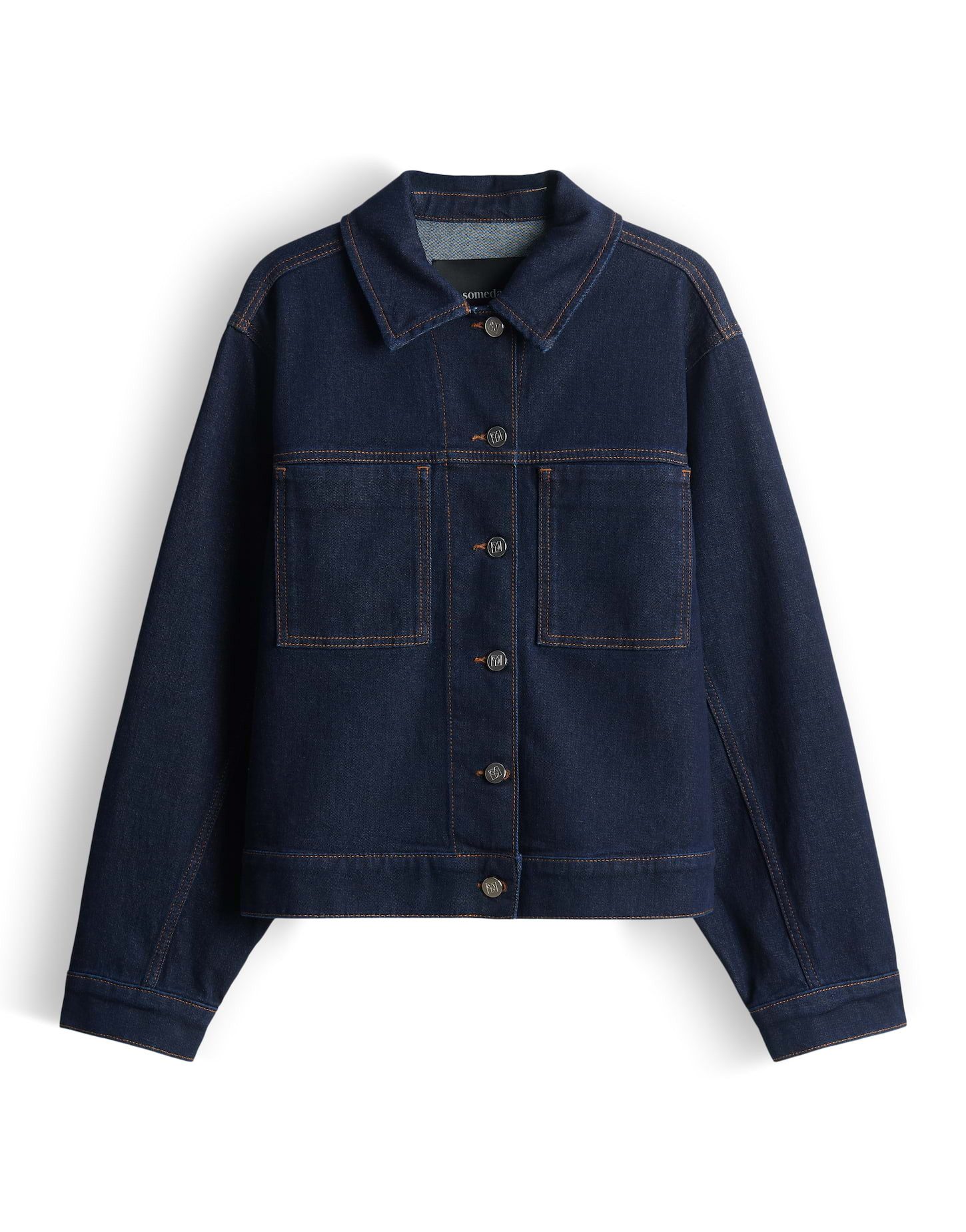 someday Jeansjacke NUSILIA Regular Rinse mit Gürteldetail lockere Passform, gerader Schnitt, leicht verkürzt geschnitten