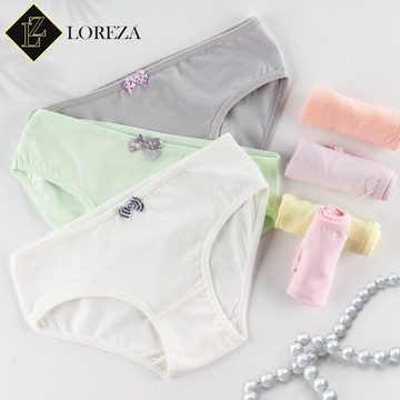 LOREZA Slip 7 Mädchen Kinder Slips Baumwolle Unterhosen Unterwäsche (Spar-Packung, 7-St)