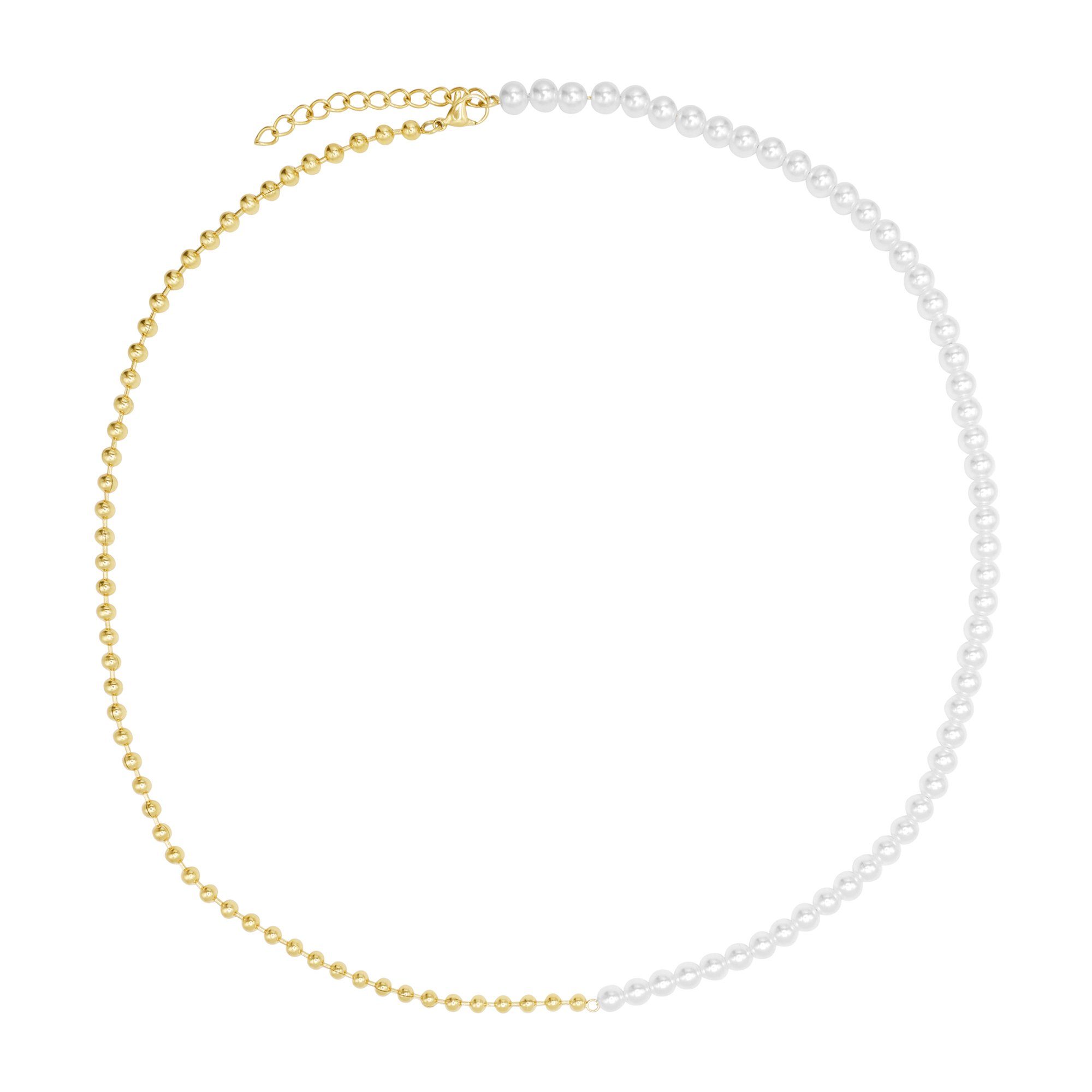 Heideman Collier Timur goldfarben (inkl. Geschenkverpackung), Material Mix - Perle und Edelstahl