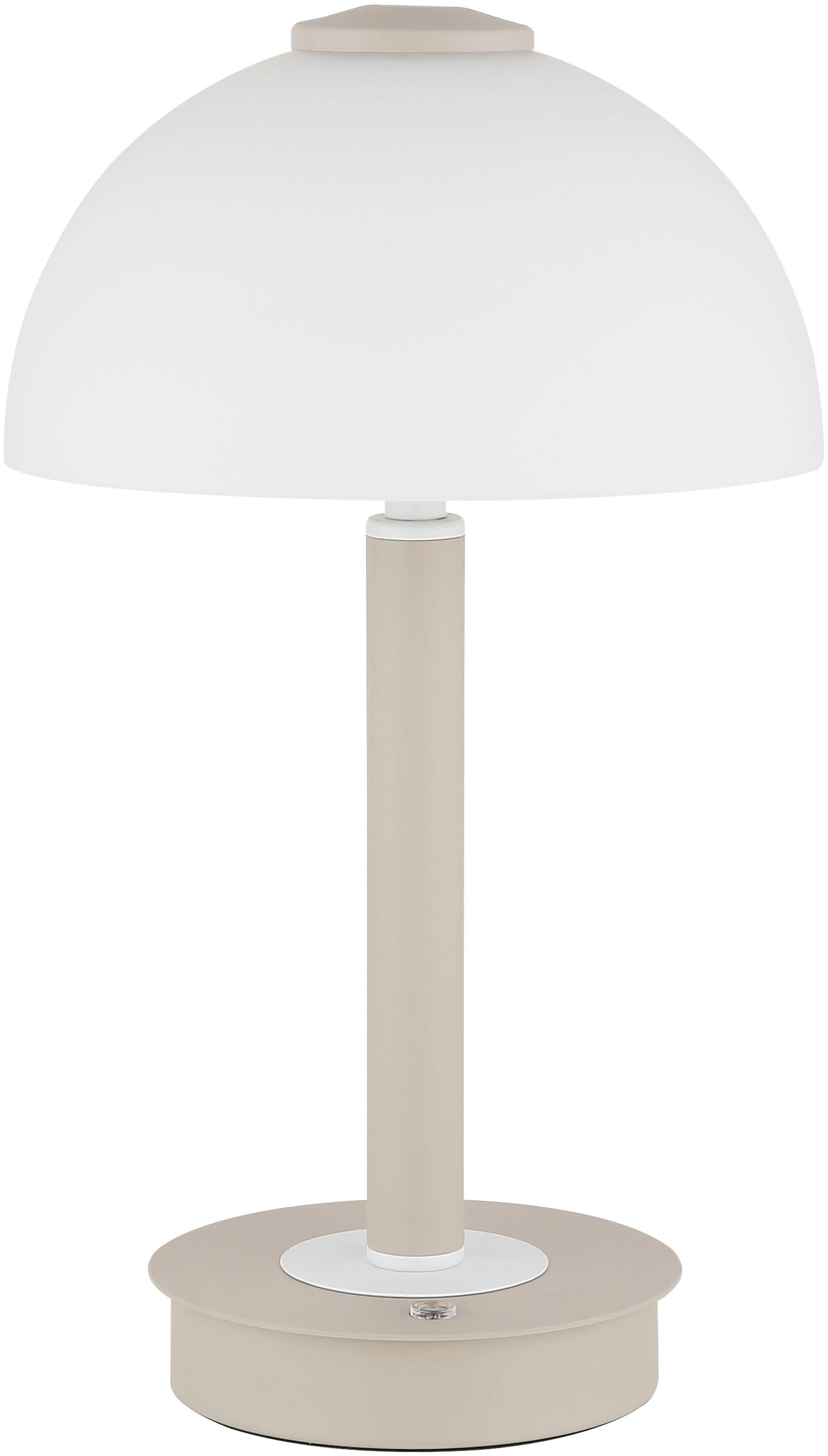 GLOBO LIGHTING Tischleuchte ULDIN, LED fest integriert, Warmweiß, Tischleuchte, Glas opal, Touchdimmer, LED 7W