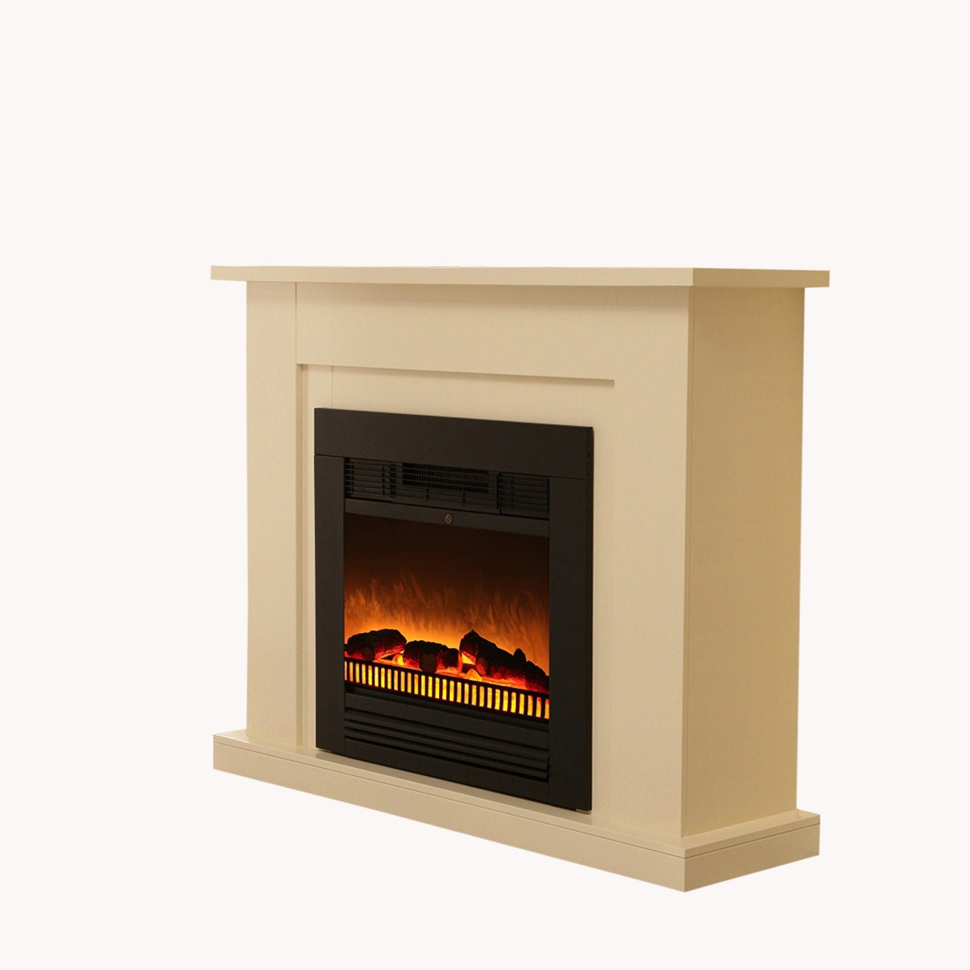 Albero Elektrokamin Elektrokamin "Malena"cremeweiß beige ClassicFire, 115x94x33 cm