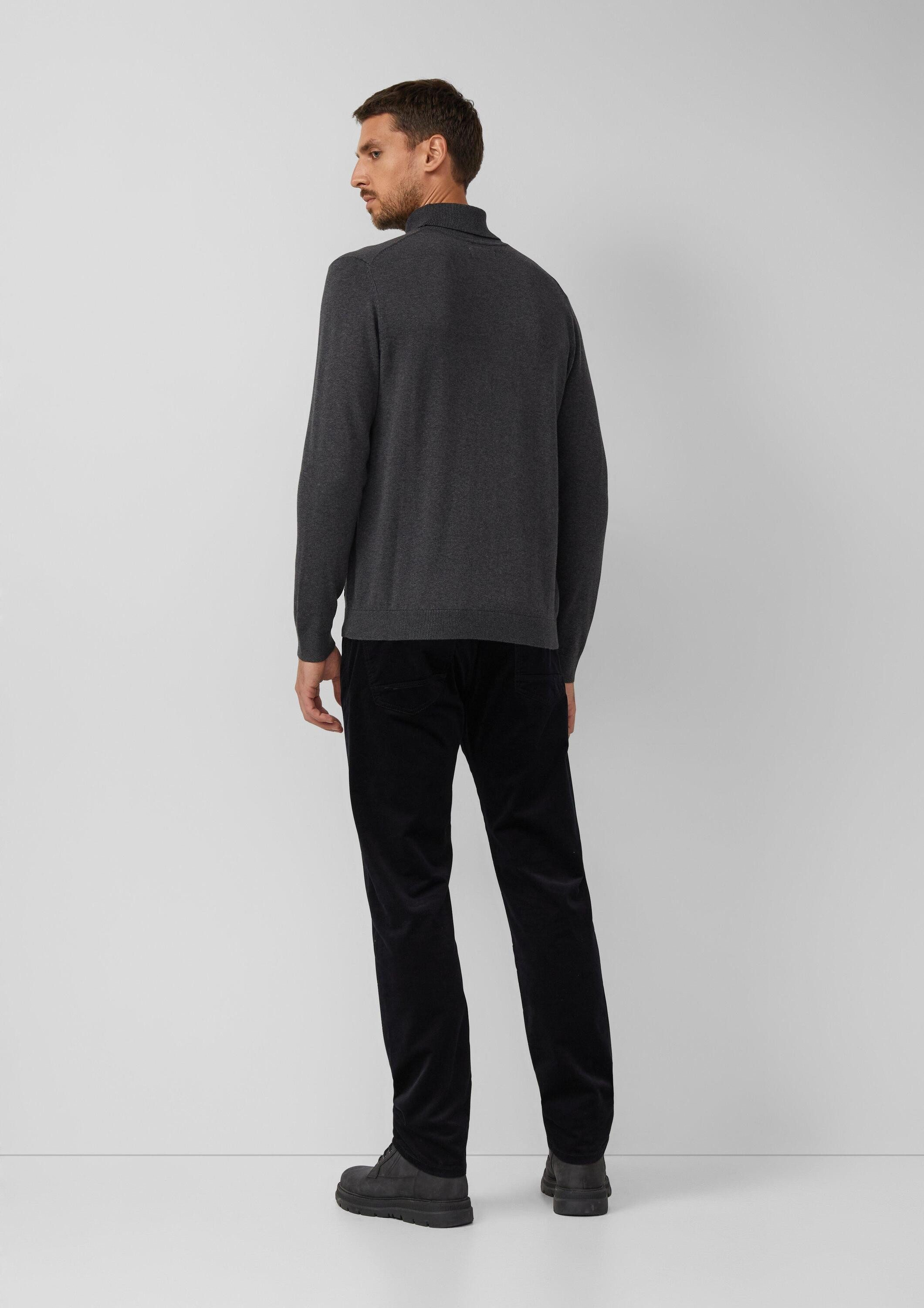 s.Oliver Longpullover Strickpullover Rollkragenpullover aus reiner Baumwolle