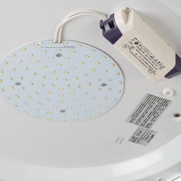 Arcchio LED Deckenleuchte Telie, LED-Leuchtmittel fest verbaut, warmweiß, Modern, Glas, Stahl, weiß, chrom, inkl. Leuchtmittel, LED Lampe