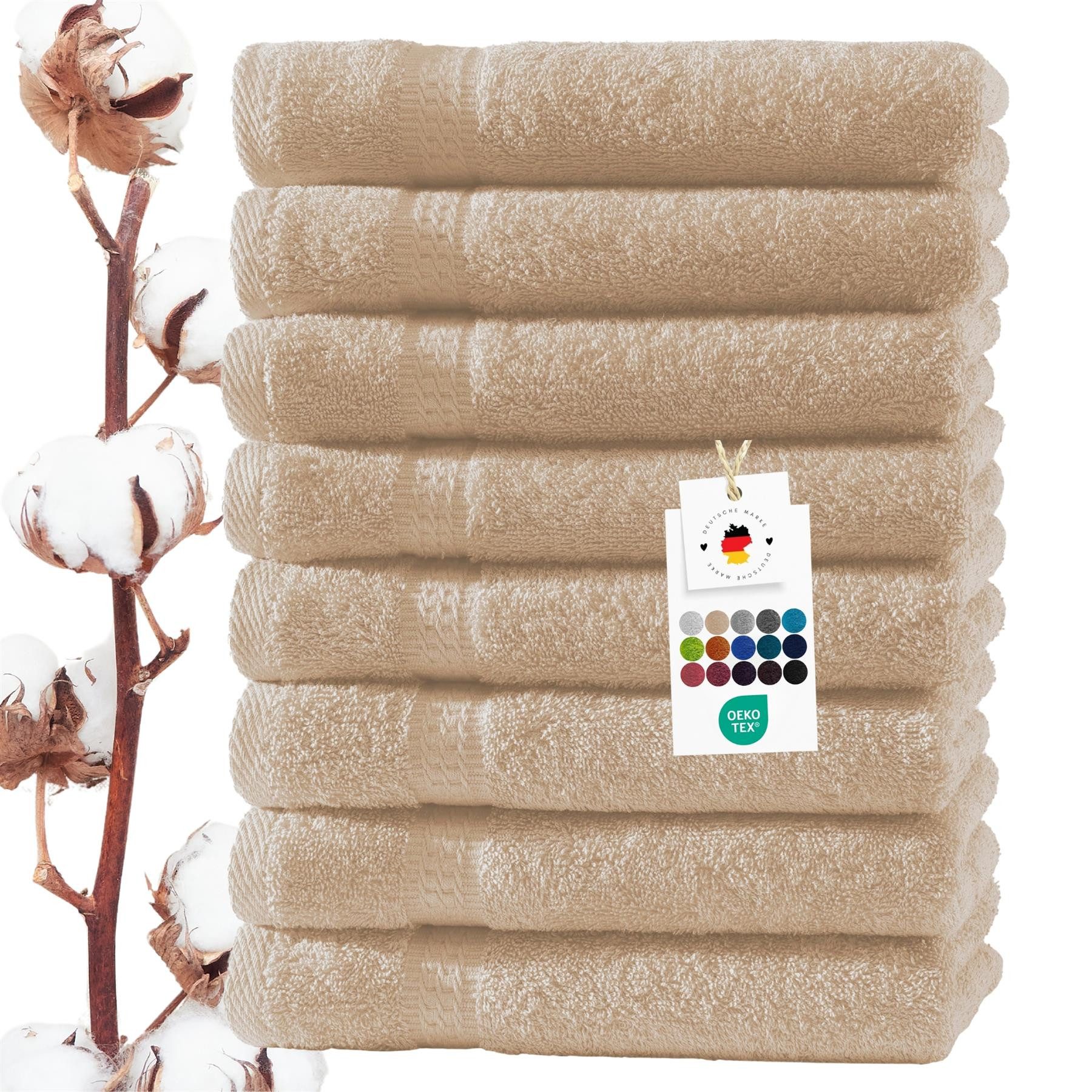 Carpe Sonno Handtuch Set 50x100 cm 100% Baumwolle Handtücher Set 500 g/m2 F günstig online kaufen
