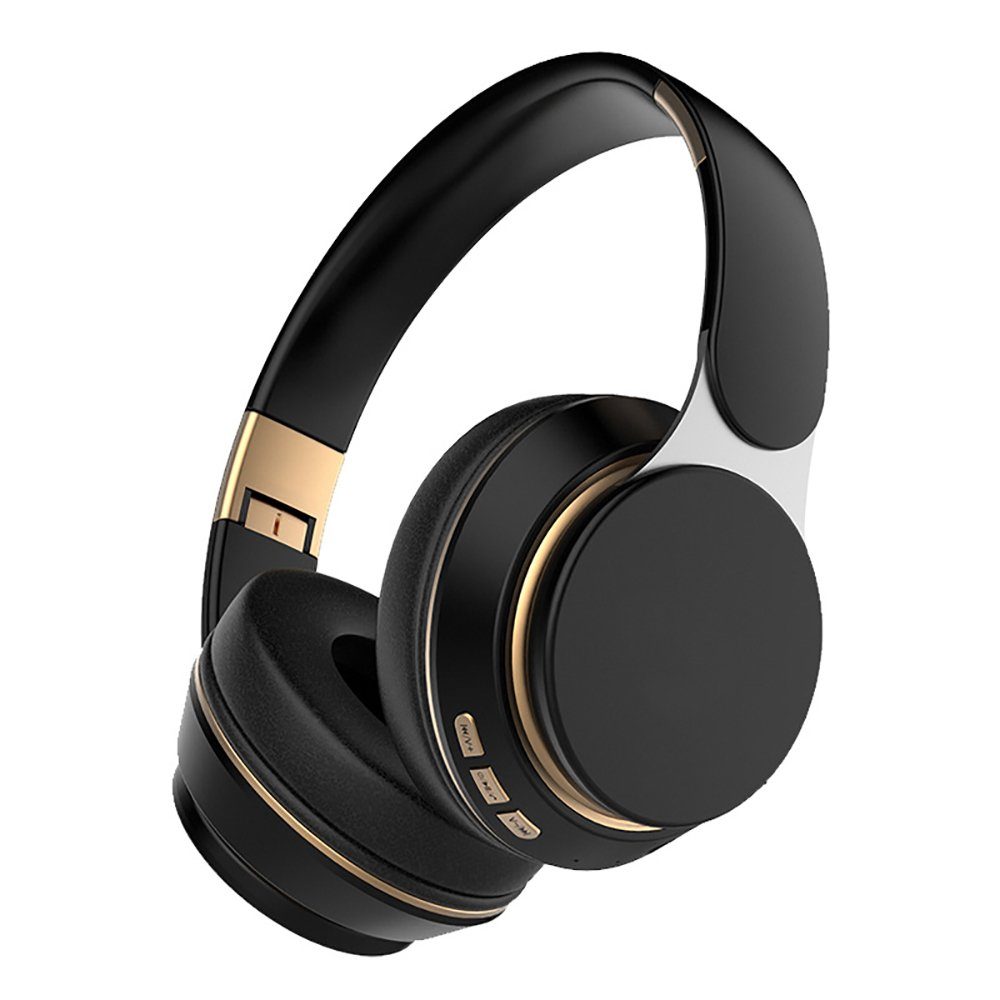 YSDYM Bluetooth Kopfhörer Over Ear, 52 Kopfhörer [Bis Kabellose Bluetooth-Kopfhörer mit (mit Mikrofon) Headset Std] 3 Stereo EQ-Modi,HiFi zu Schwarz Faltbare