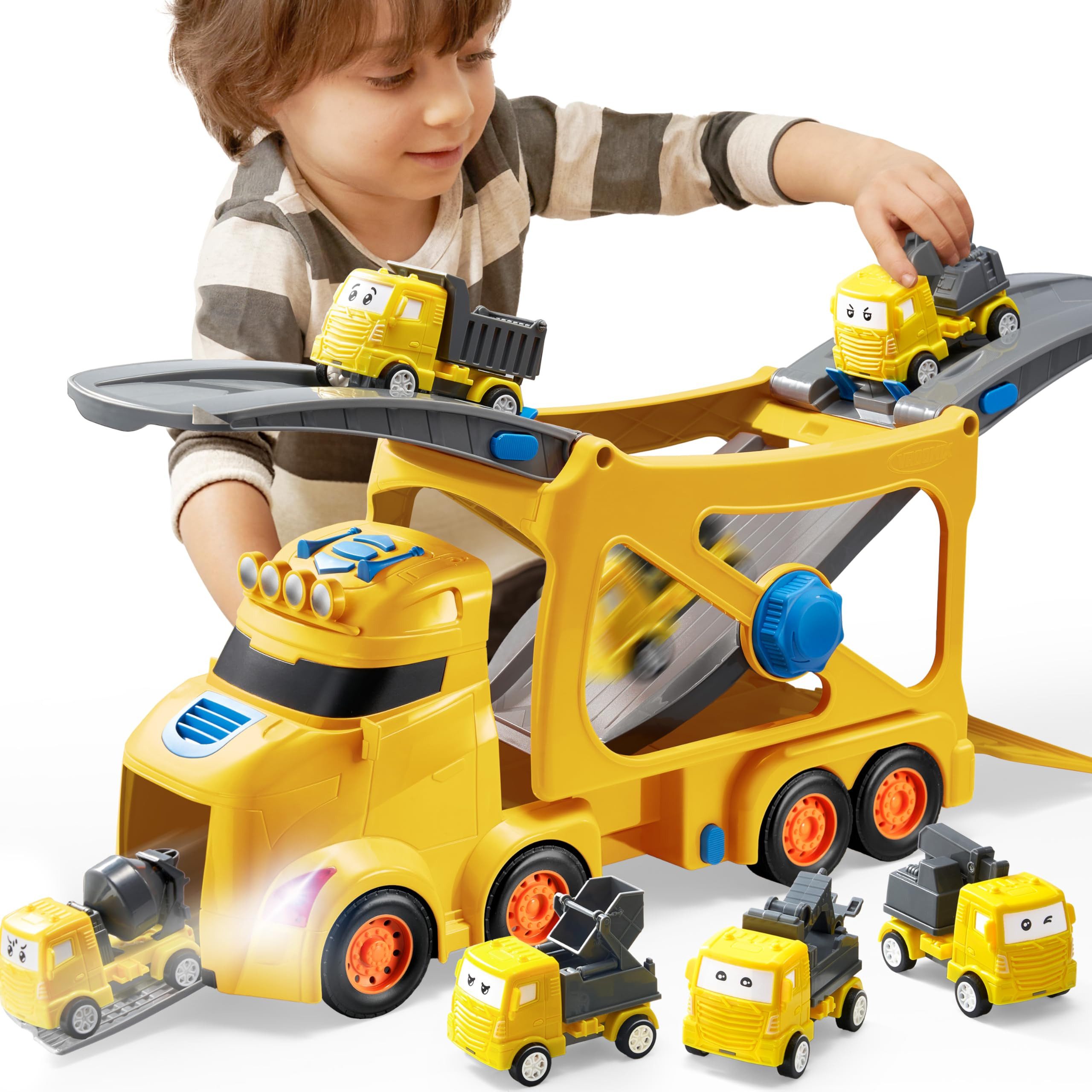 Vroomix Spielzeug-LKW Vroomix Extra große Spielzeug-LKWs für Kleinkinder, 3