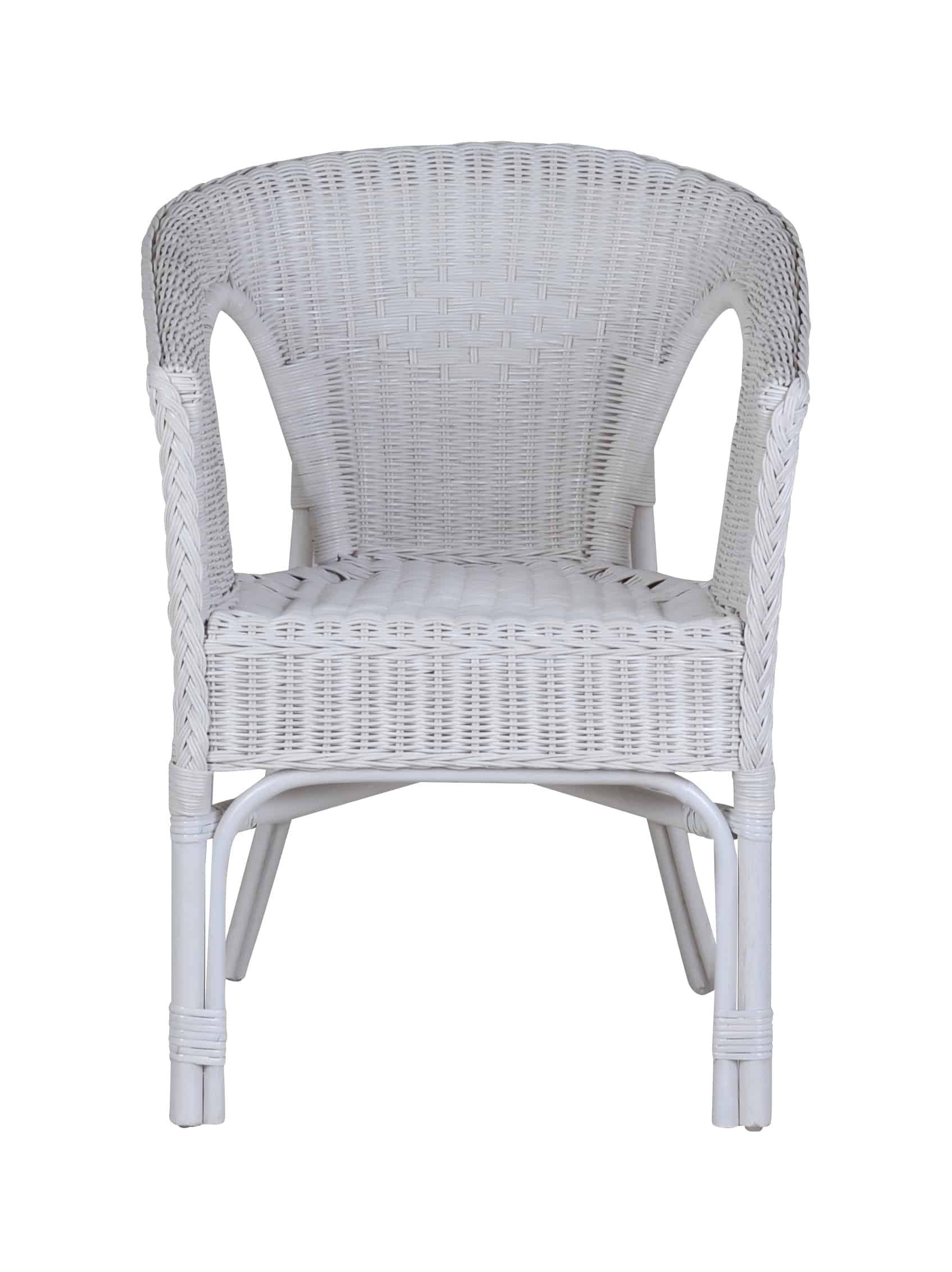 MiaMöbel Rattanstuhl Rattan, aus Rattangeflecht Weiß günstig online kaufen